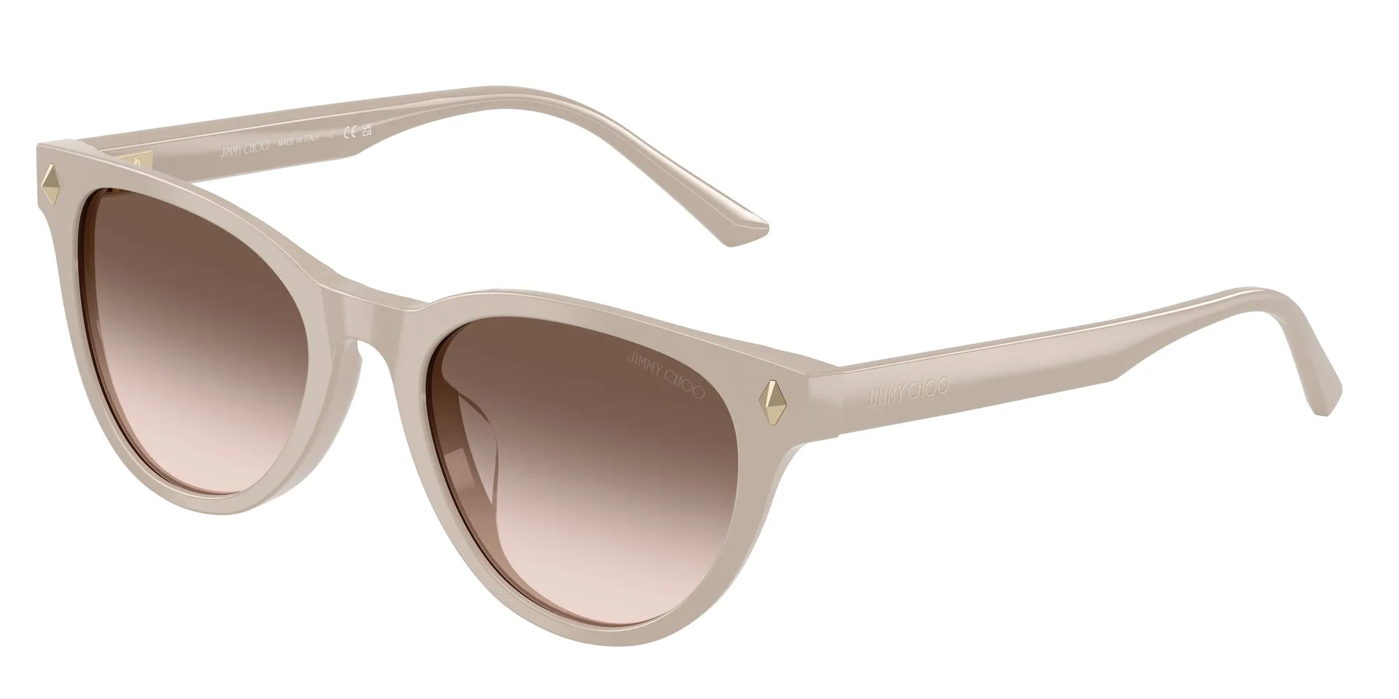 Jimmy Choo JC5043D 50333B Occhiali da sole Acetato Marrone Rosa Pantos Normale Sfumato - immagine 1