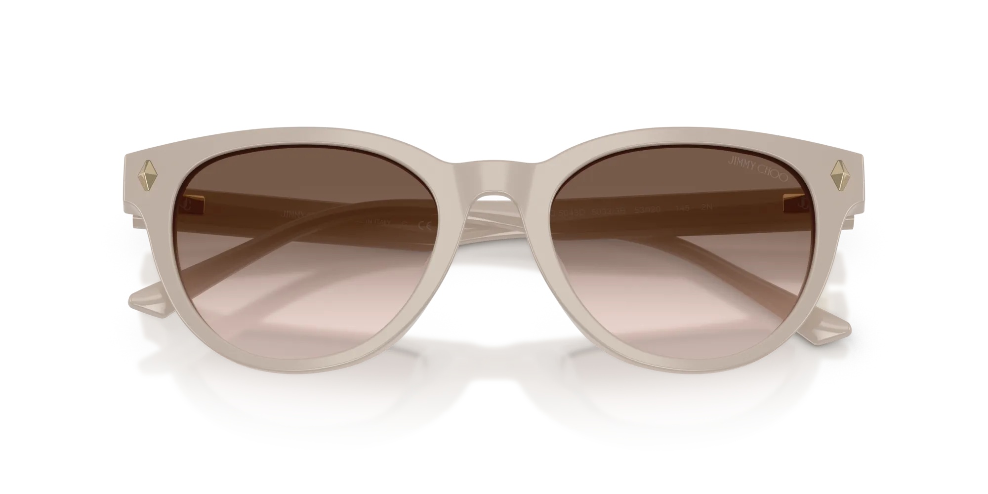 Jimmy Choo JC5043D 50333B Occhiali da sole Acetato Marrone Rosa Pantos Normale Sfumato - immagine 2