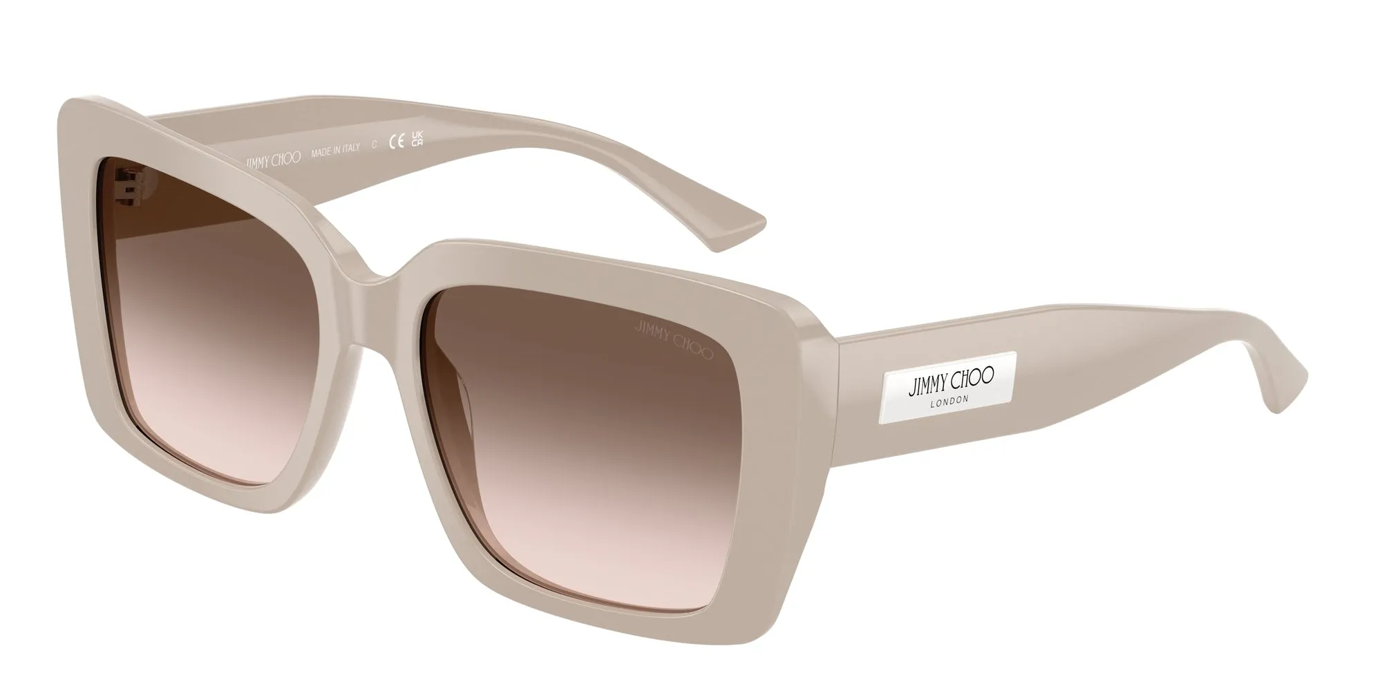 Jimmy Choo JC5042 50333B Occhiali da sole Acetato Marrone Grigio Squadrata Normale Sfumato - immagine 1
