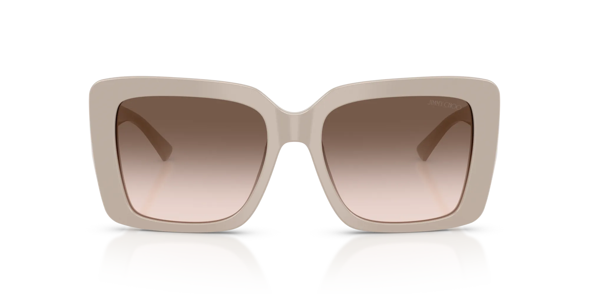 Jimmy Choo JC5042 50333B Occhiali da sole Acetato Marrone Grigio Squadrata Normale Sfumato - immagine 3