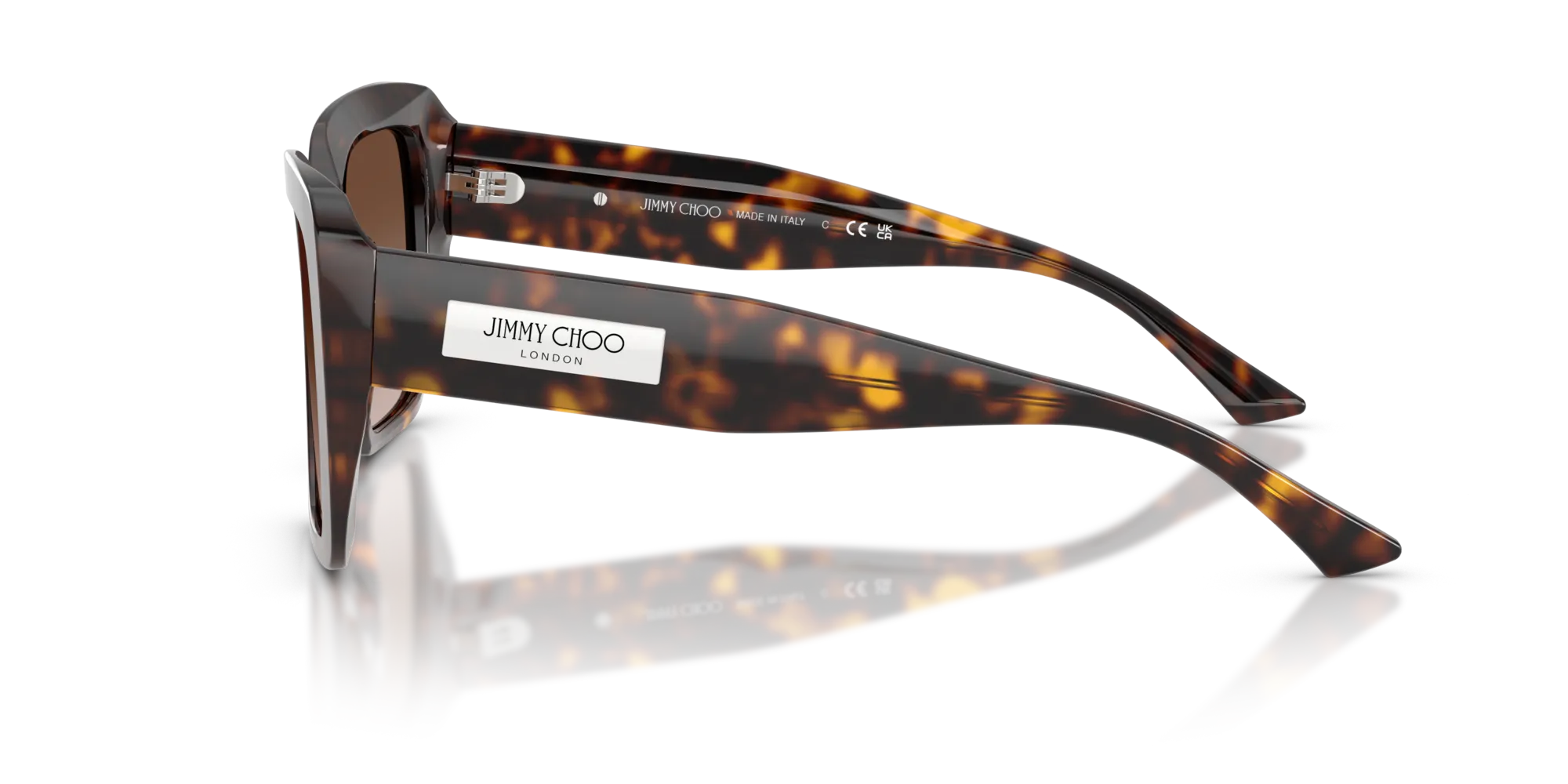 Jimmy Choo JC5042 500213 Occhiali da sole Acetato Tartaruga Marrone Squadrata Normale Sfumato - immagine 4