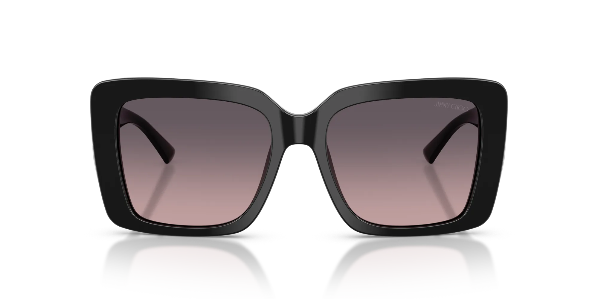 Jimmy Choo JC5042 500046 Occhiali da sole Acetato Nero Rosa Squadrata Normale Sfumato - immagine 3