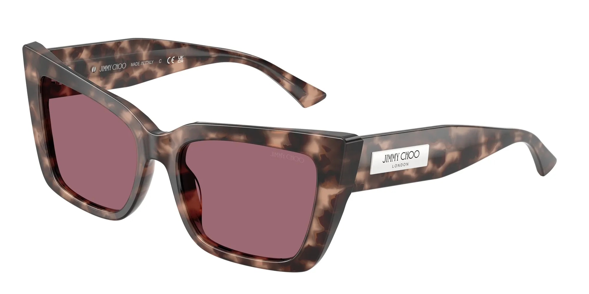 Jimmy Choo JC5041 50701A Occhiali da sole Acetato Rosa Viola Farfalla Normale - immagine 1