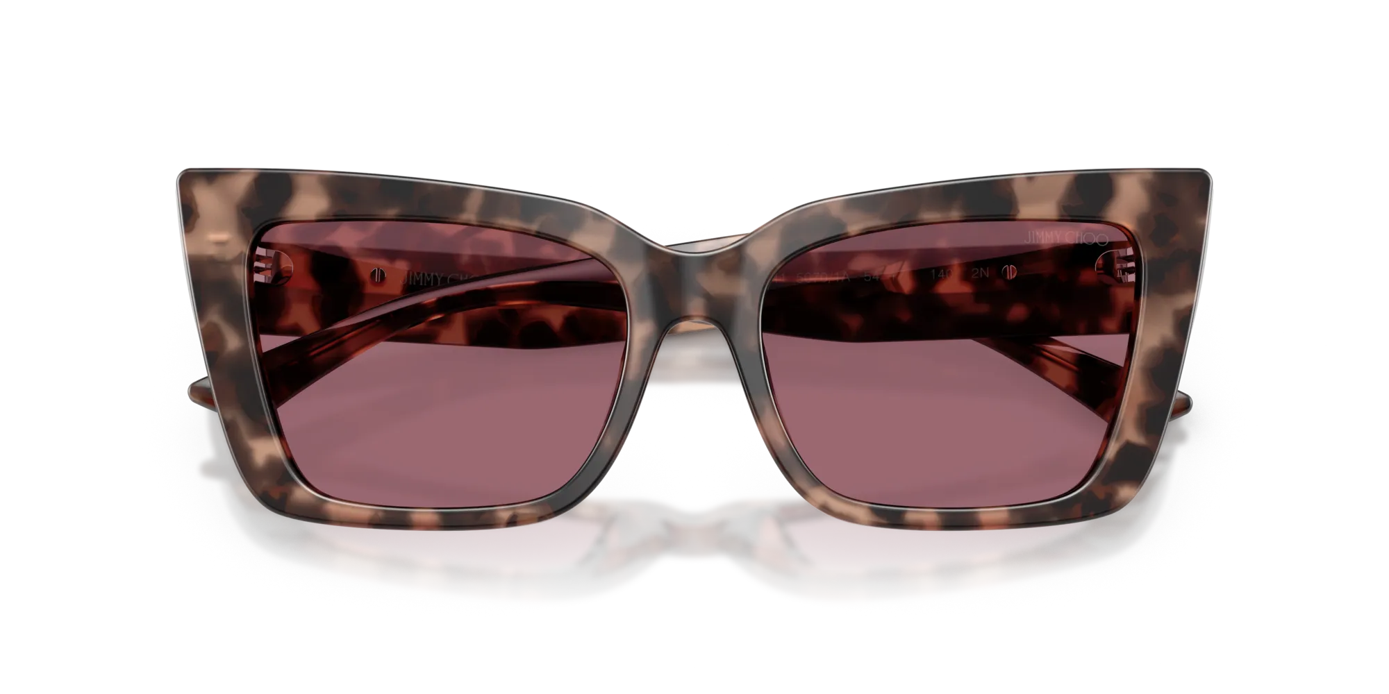Jimmy Choo JC5041 50701A Occhiali da sole Acetato Rosa Viola Farfalla Normale - immagine 2