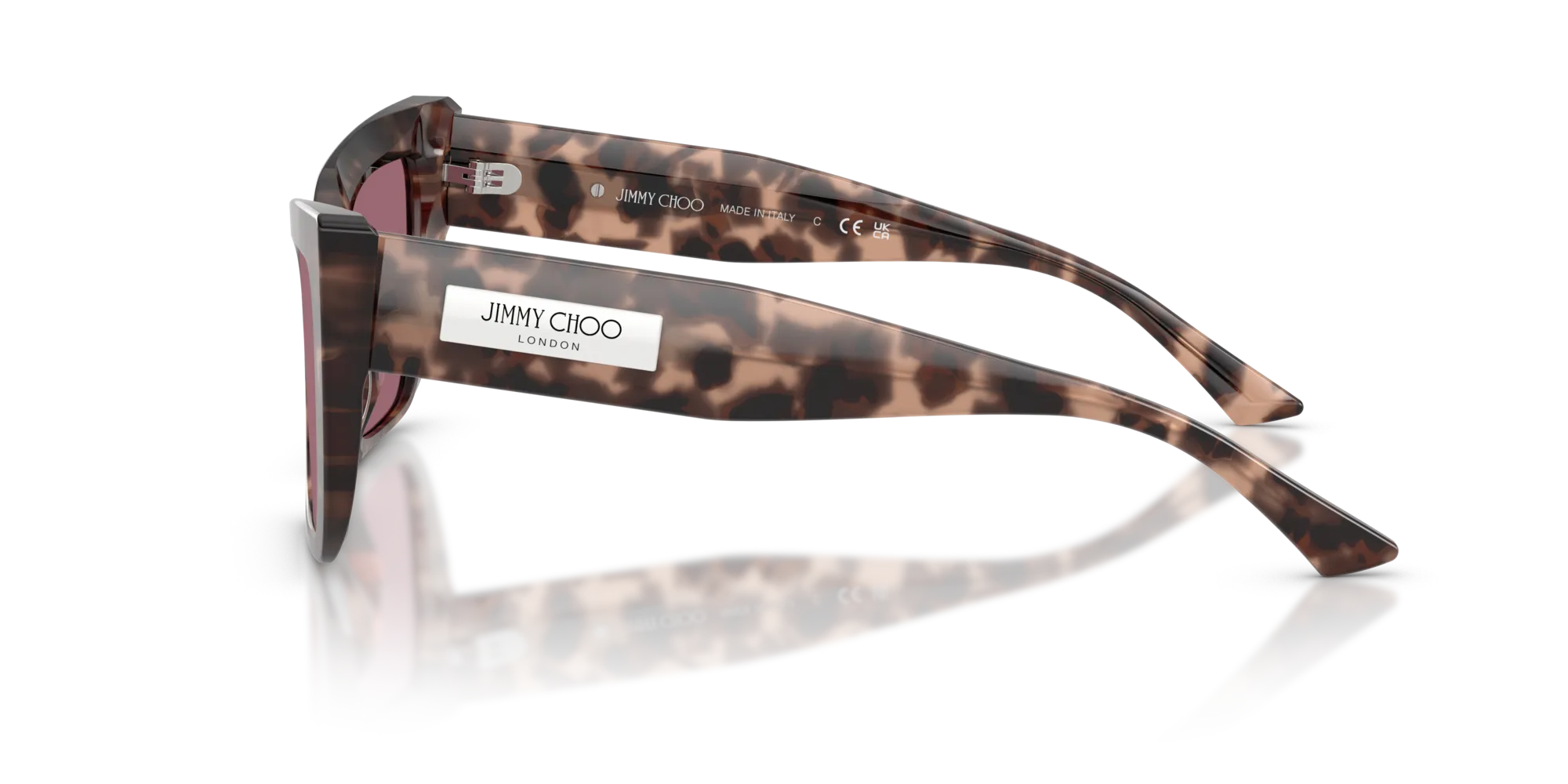 Jimmy Choo JC5041 50701A Occhiali da sole Acetato Rosa Viola Farfalla Normale - immagine 4