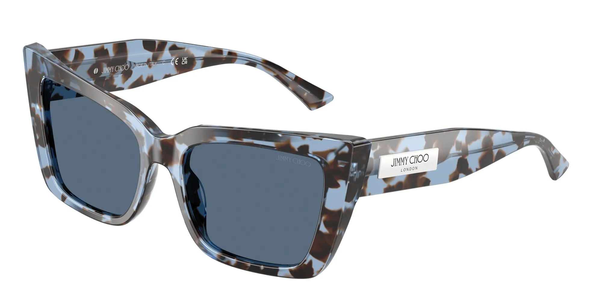 Jimmy Choo JC5041 506980 Occhiali da sole Acetato Blu Blu Farfalla Normale - immagine 1