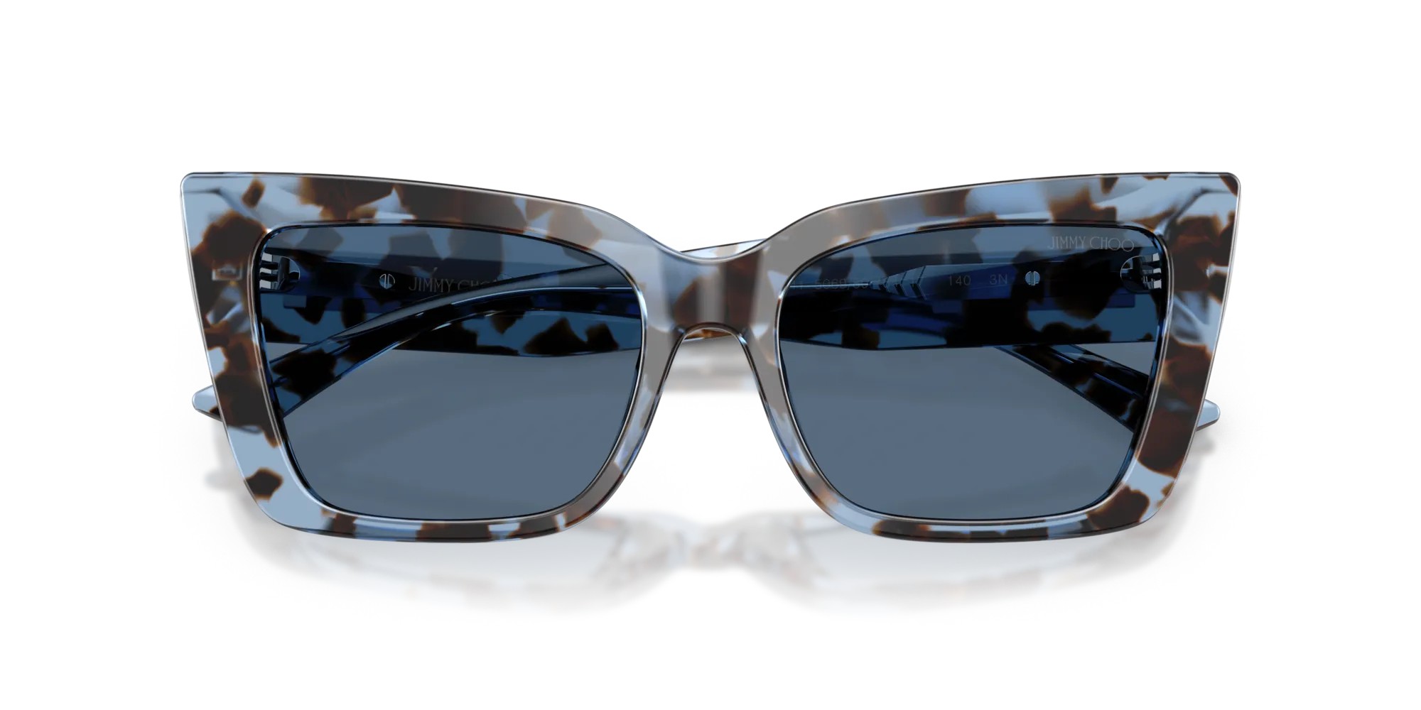 Jimmy Choo JC5041 506980 Occhiali da sole Acetato Blu Blu Farfalla Normale - immagine 2