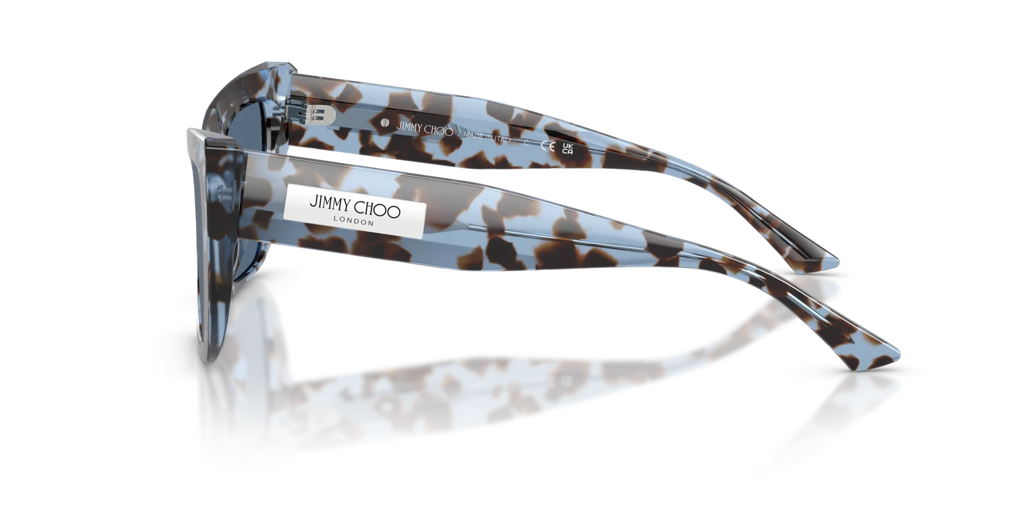 Jimmy Choo JC5041 506980 Occhiali da sole Acetato Blu Blu Farfalla Normale - immagine 4