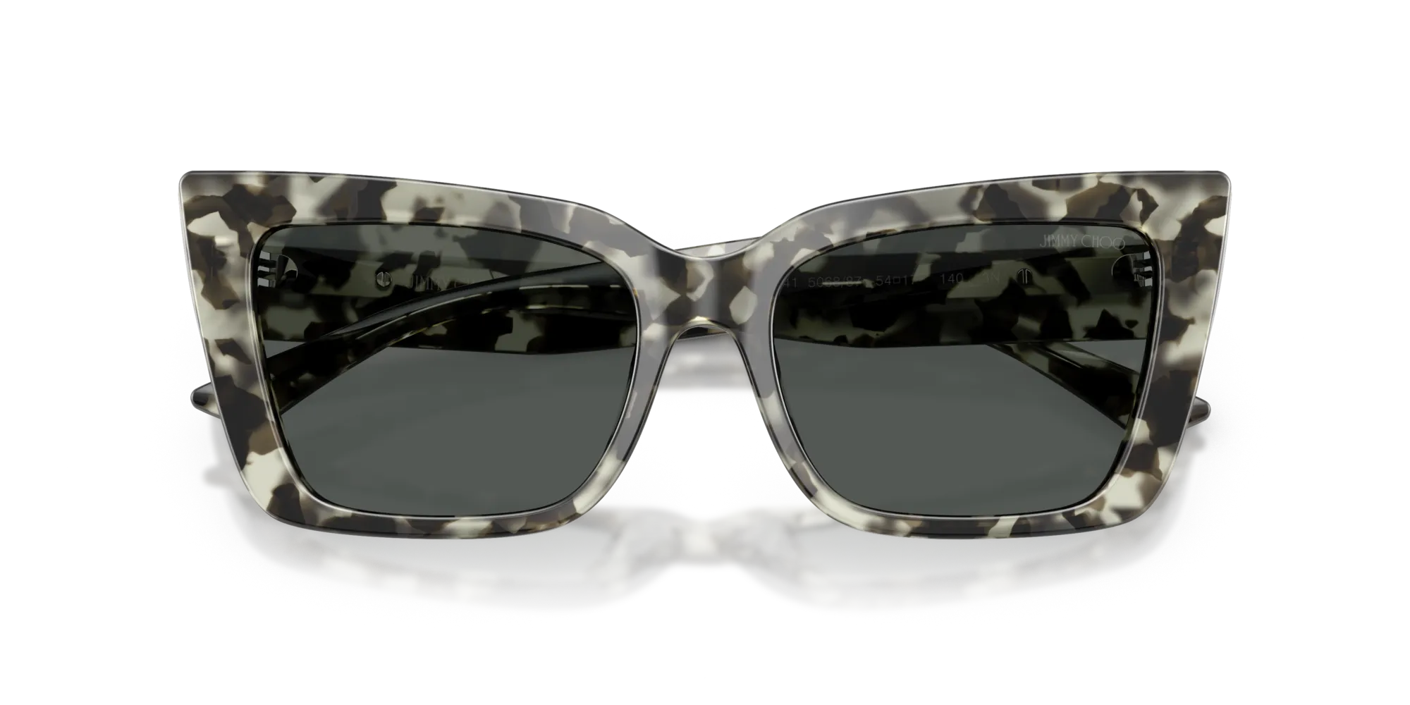 Jimmy Choo JC5041 506887 Occhiali da sole Acetato Bianco Grigio Farfalla Normale - immagine 2