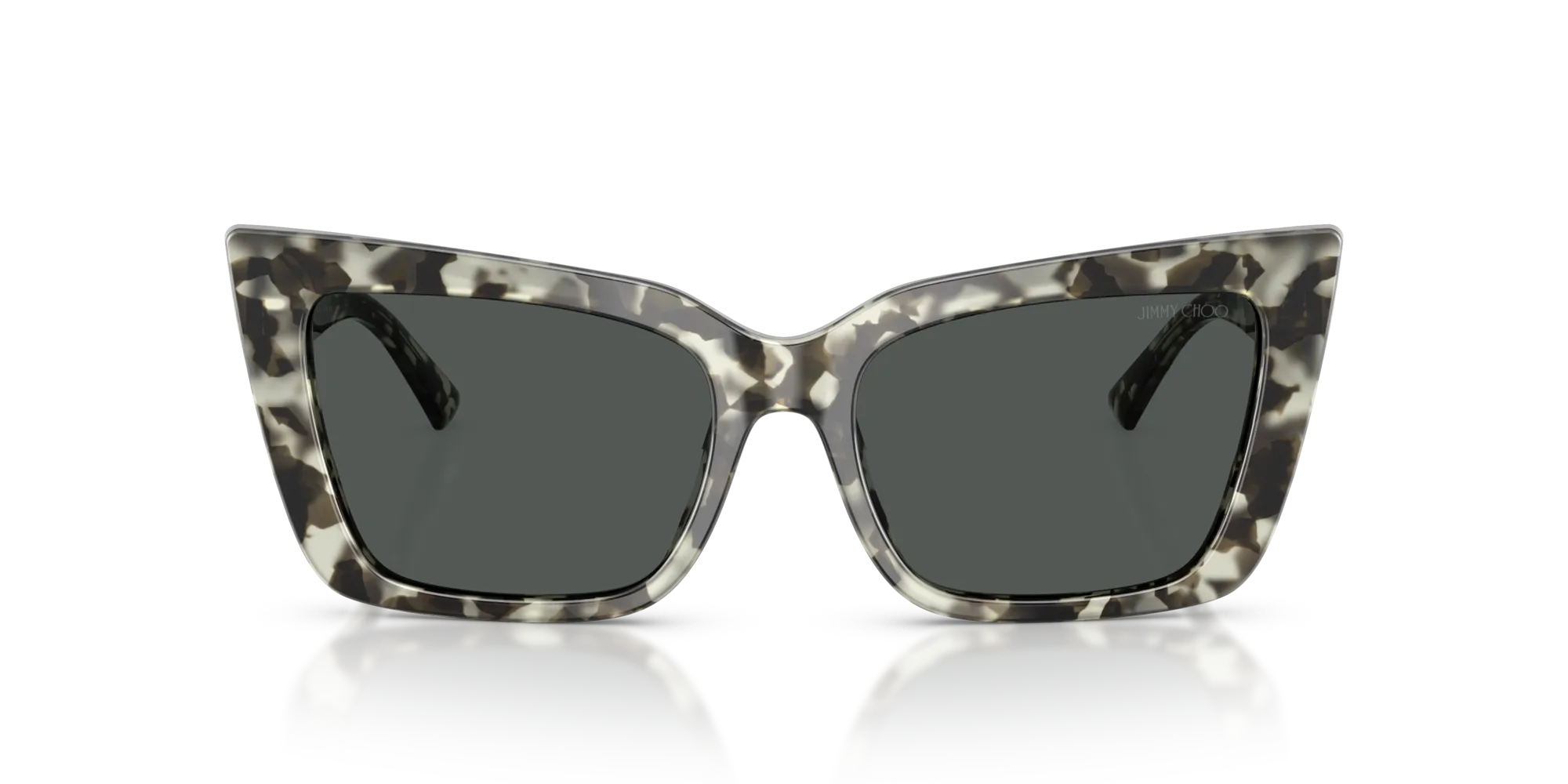 Jimmy Choo JC5041 506887 Occhiali da sole Acetato Bianco Grigio Farfalla Normale - immagine 3