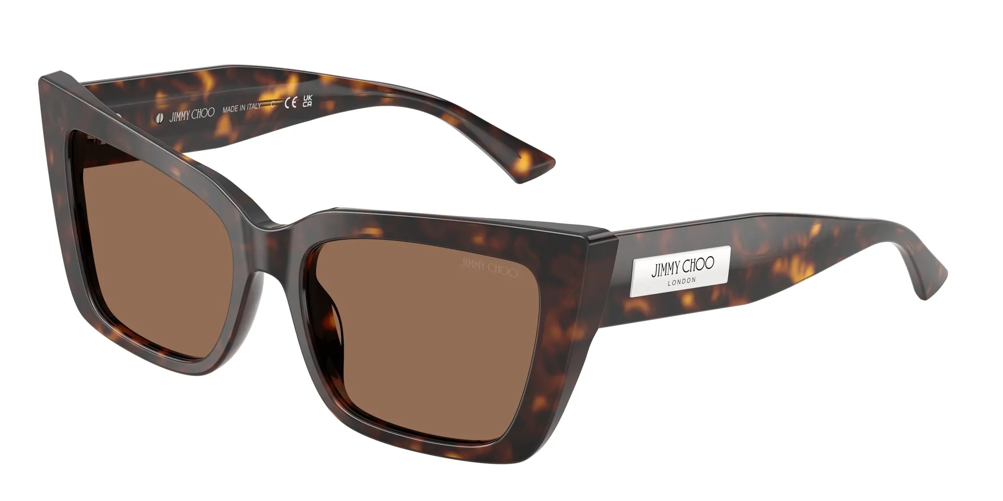 Jimmy Choo JC5041 500273 Occhiali da sole Acetato Tartaruga Marrone Farfalla Normale - immagine 1