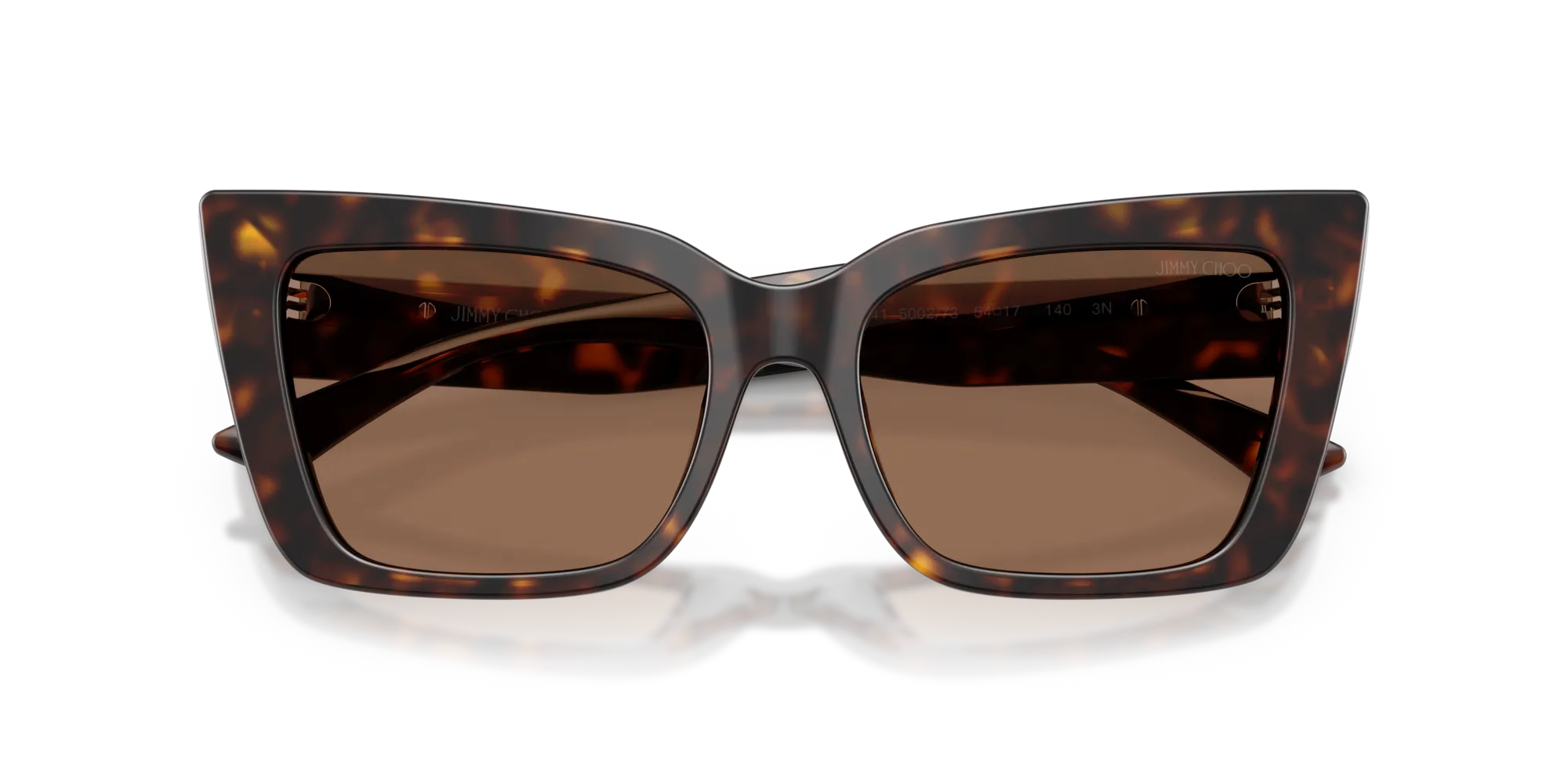 Jimmy Choo JC5041 500273 Occhiali da sole Acetato Tartaruga Marrone Farfalla Normale - immagine 2