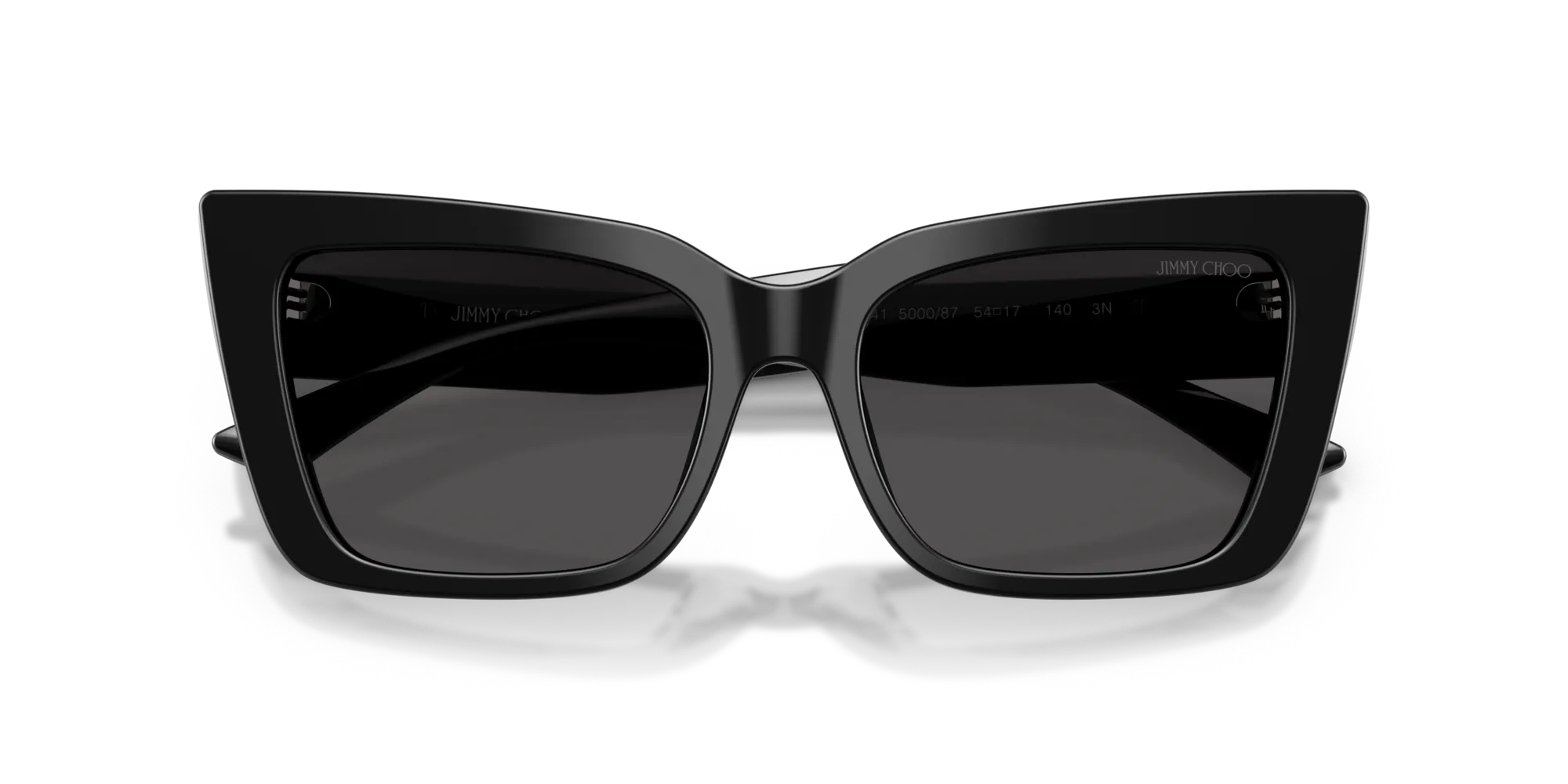 Jimmy Choo JC5041 500087 Occhiali da sole Acetato Nero Grigio Farfalla Normale - immagine 2