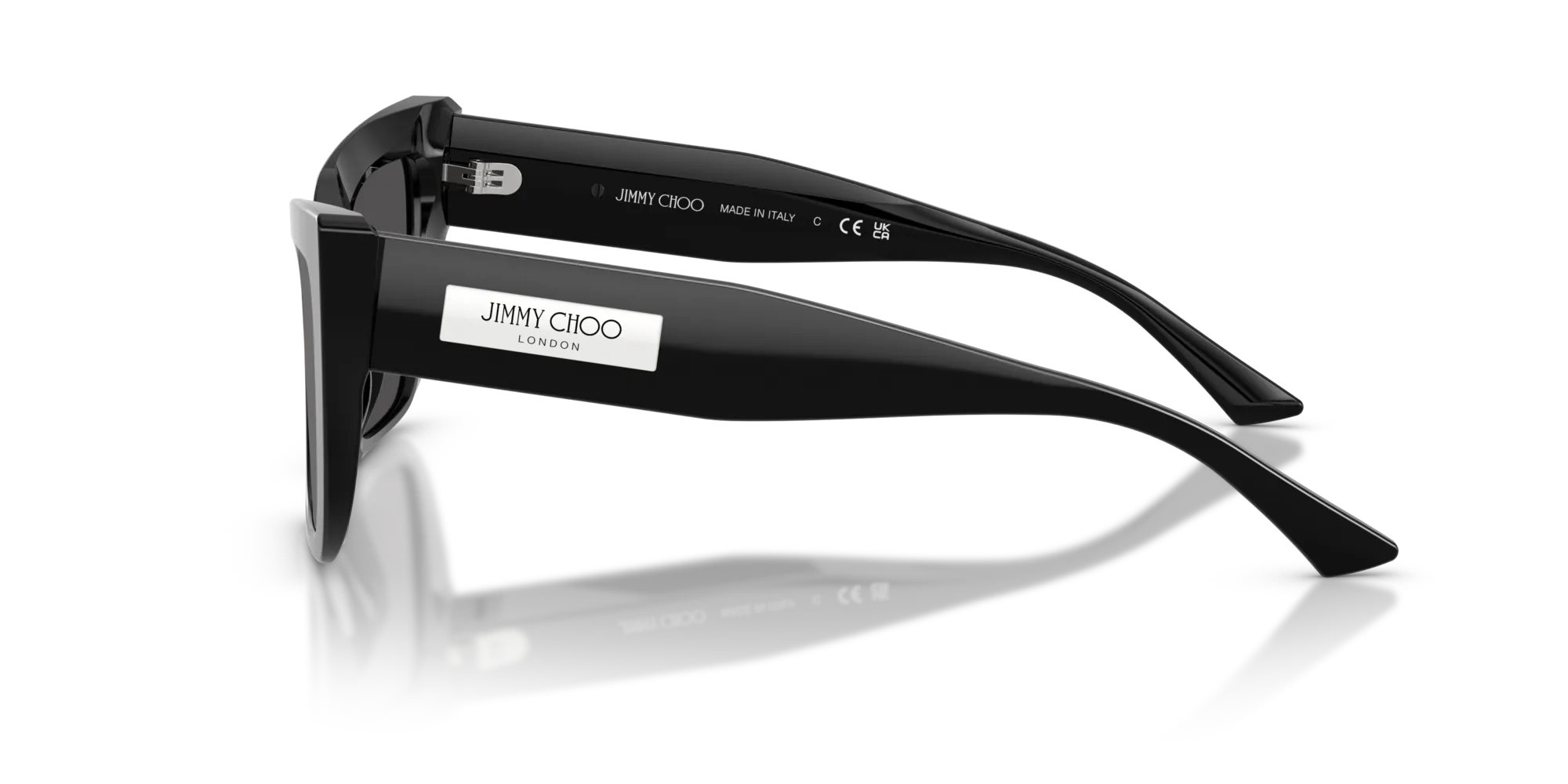 Jimmy Choo JC5041 500087 Occhiali da sole Acetato Nero Grigio Farfalla Normale - immagine 4