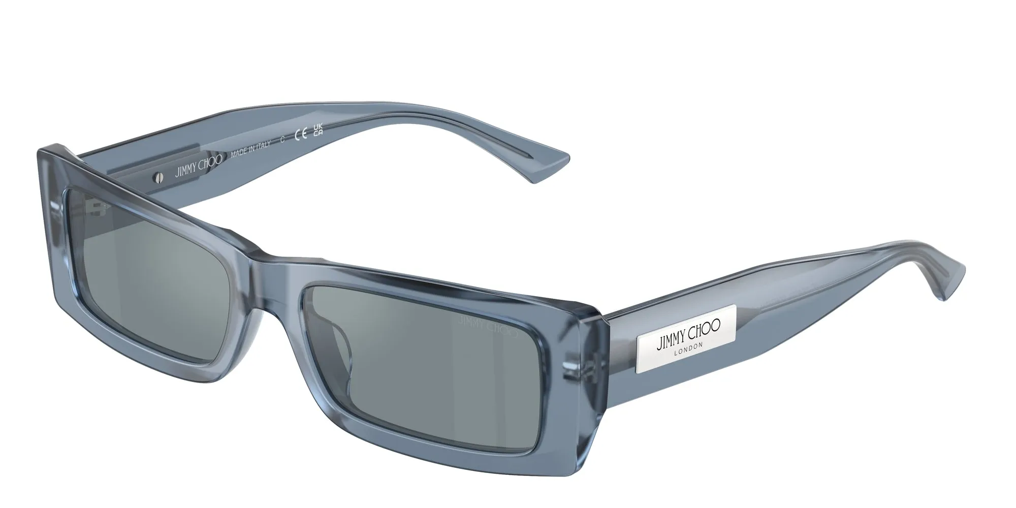 Jimmy Choo JC5040U 50671U Occhiali da sole Acetato Blu Azzurro Squadrata Specchiate - immagine 1