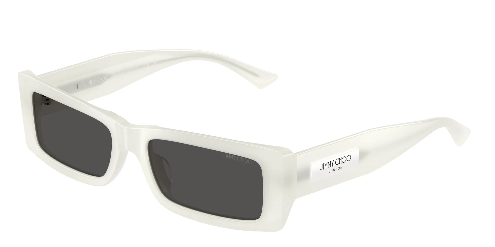 Jimmy Choo JC5040U 506687 Occhiali da sole Acetato Bianco Grigio Squadrata Normale - immagine 1