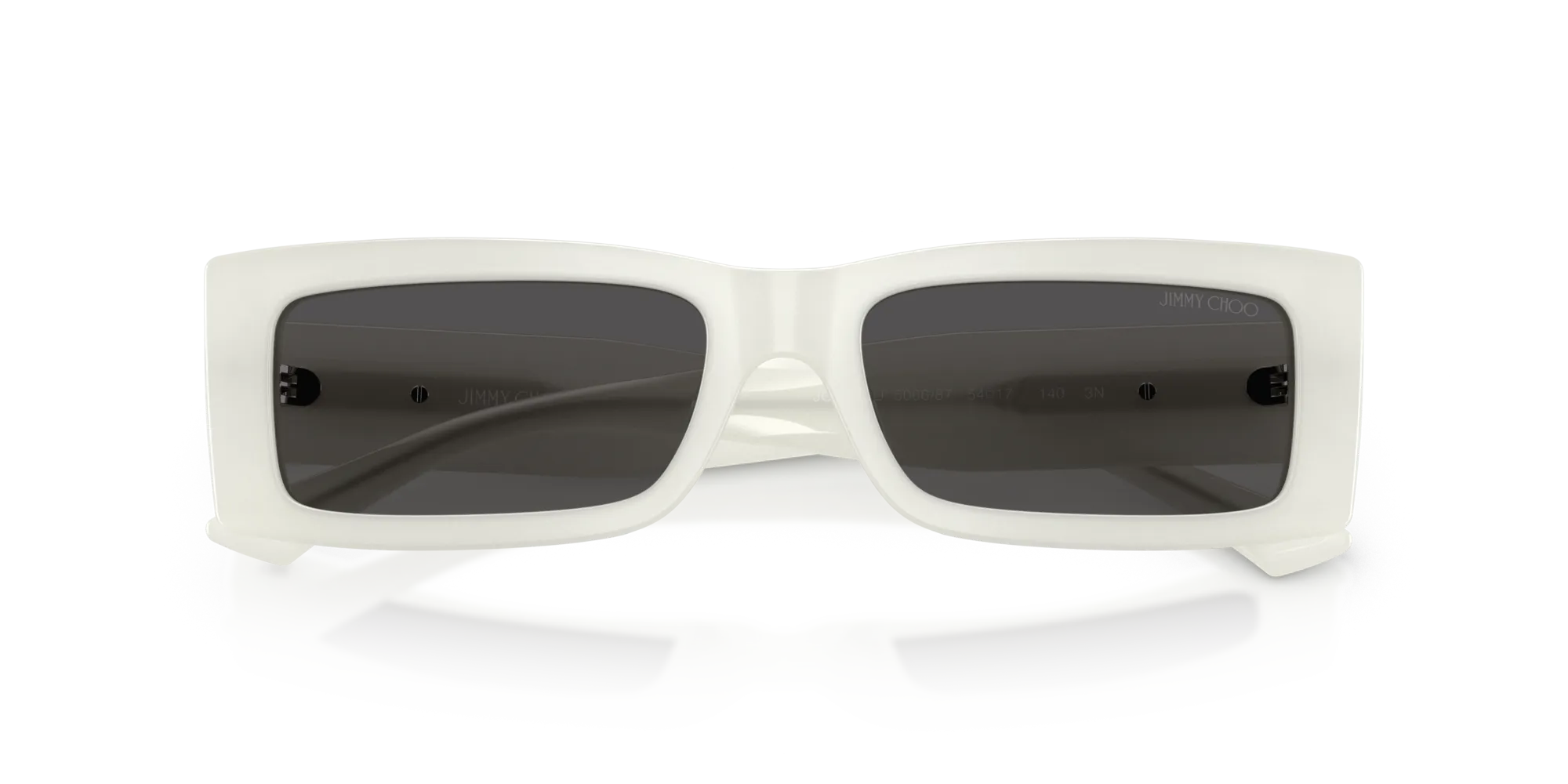 Jimmy Choo JC5040U 506687 Occhiali da sole Acetato Bianco Grigio Squadrata Normale - immagine 2