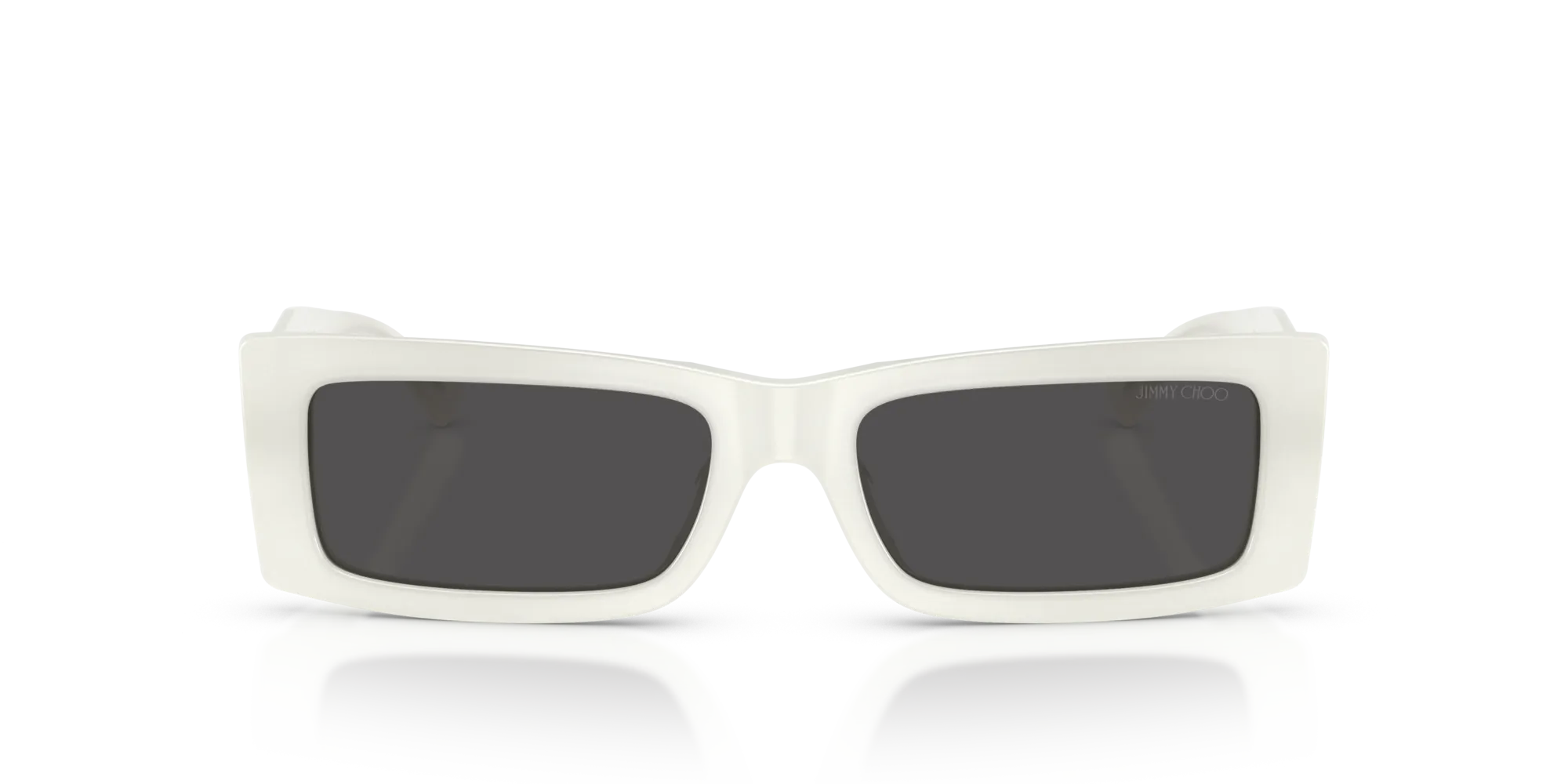 Jimmy Choo JC5040U 506687 Occhiali da sole Acetato Bianco Grigio Squadrata Normale - immagine 3