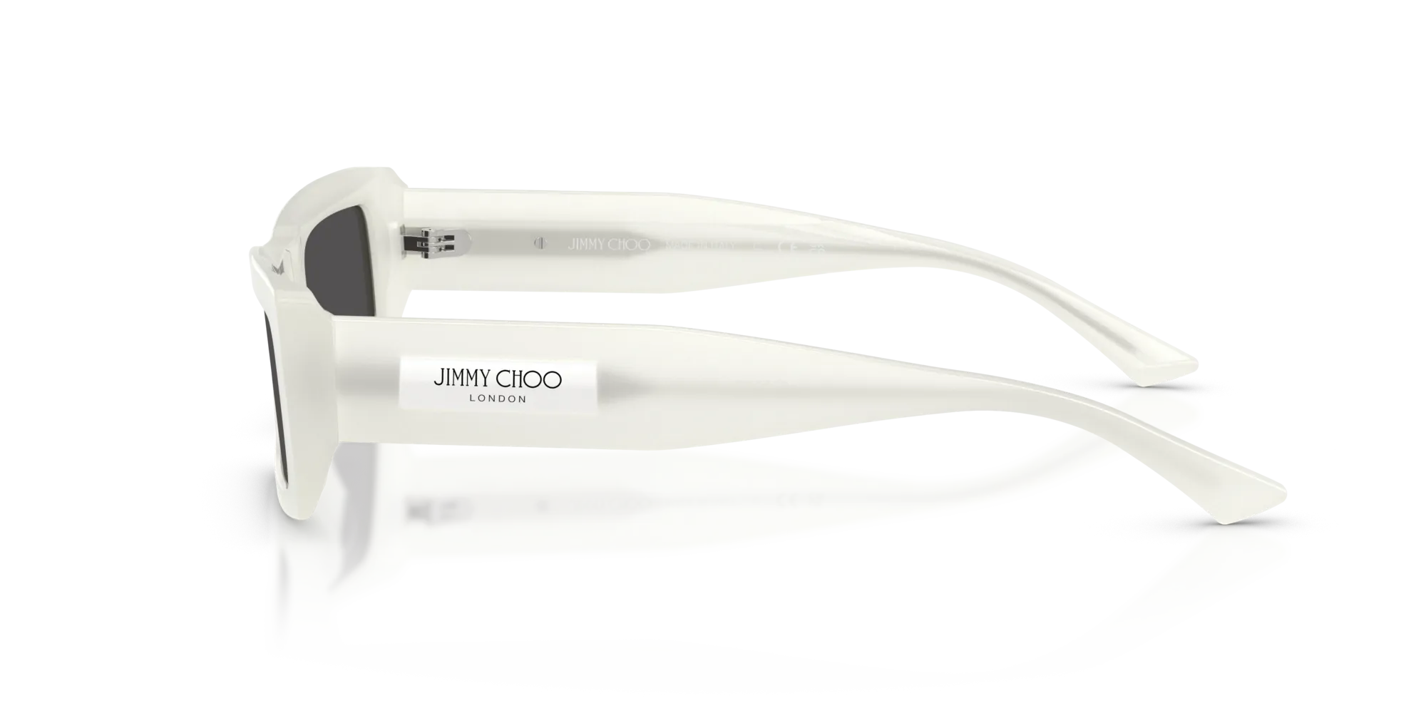 Jimmy Choo JC5040U 506687 Occhiali da sole Acetato Bianco Grigio Squadrata Normale - immagine 4