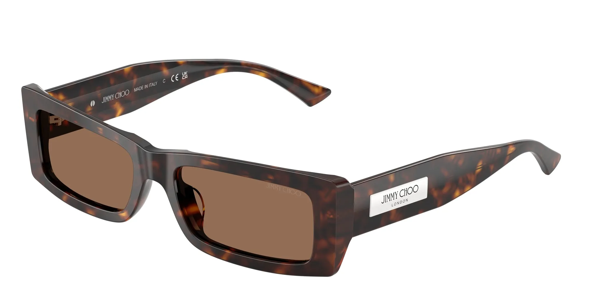 Jimmy Choo JC5040U 500273 Occhiali da sole Acetato Tartaruga Marrone Squadrata Normale - immagine 1
