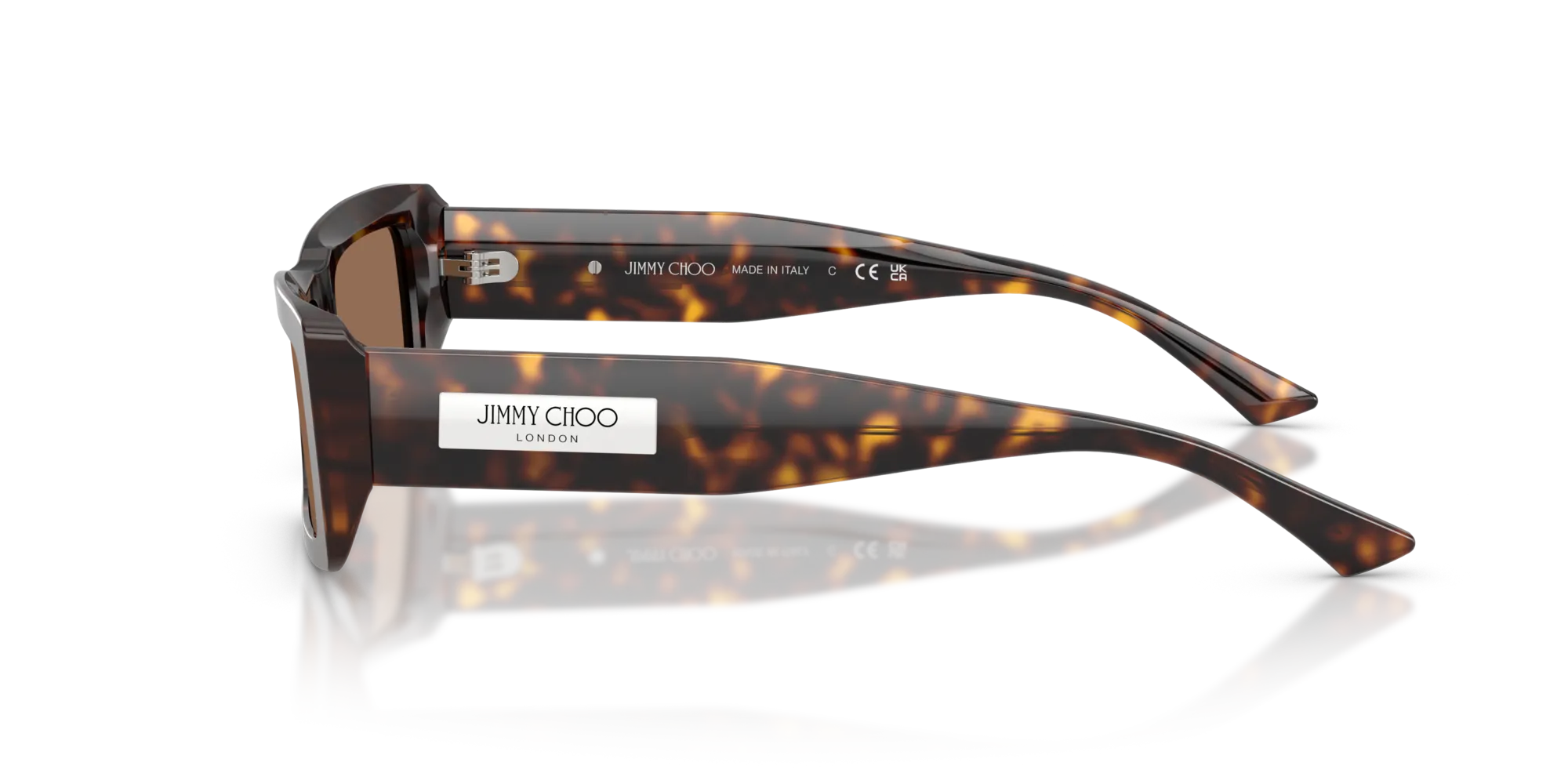 Jimmy Choo JC5040U 500273 Occhiali da sole Acetato Tartaruga Marrone Squadrata Normale - immagine 4