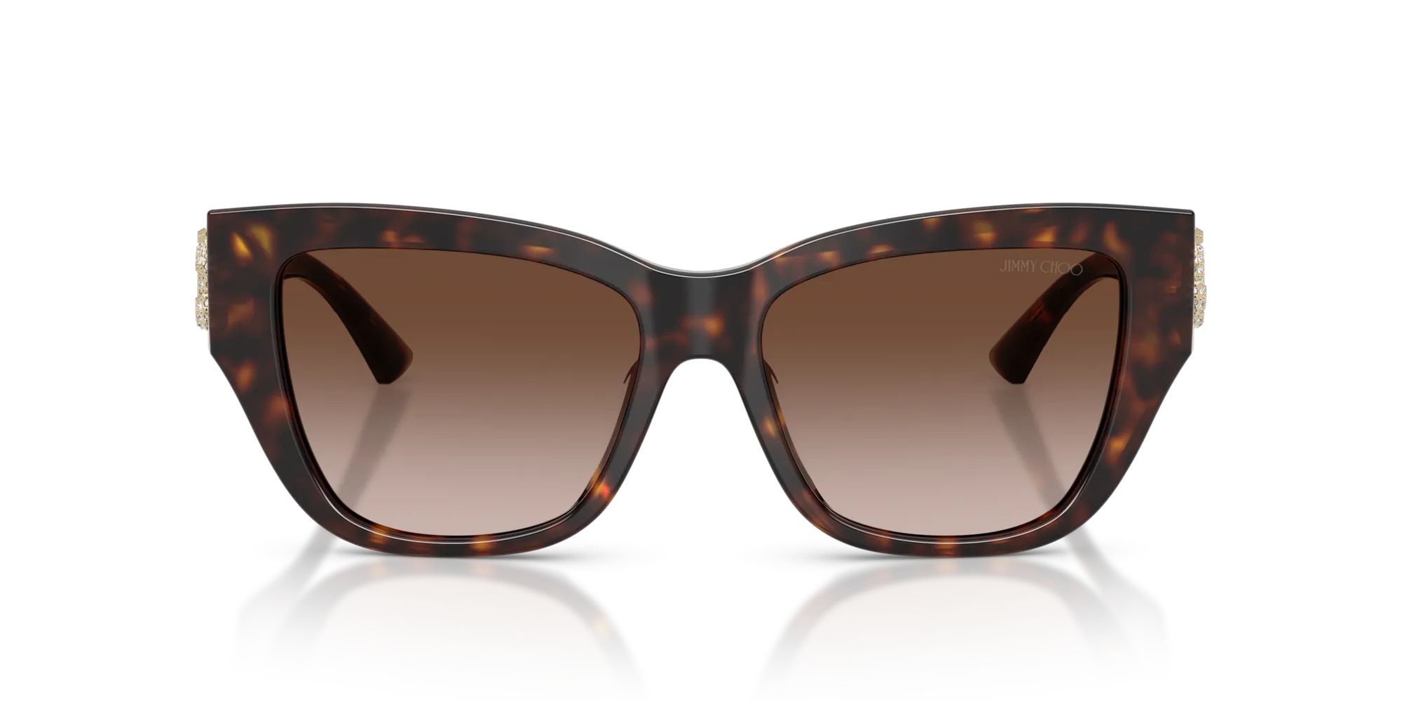 Jimmy Choo JC5039BU 500213 Occhiali da sole Acetato Tartaruga Marrone Pillow Normale Sfumato - immagine 3