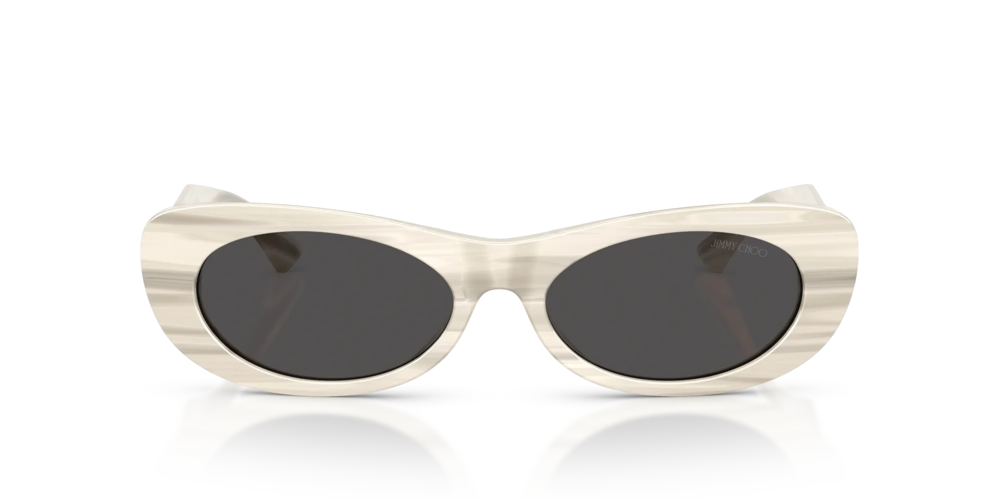 Jimmy Choo JC5038BU 506587 Occhiali da sole Acetato Bianco Grigio Rotonda Normale - immagine 3