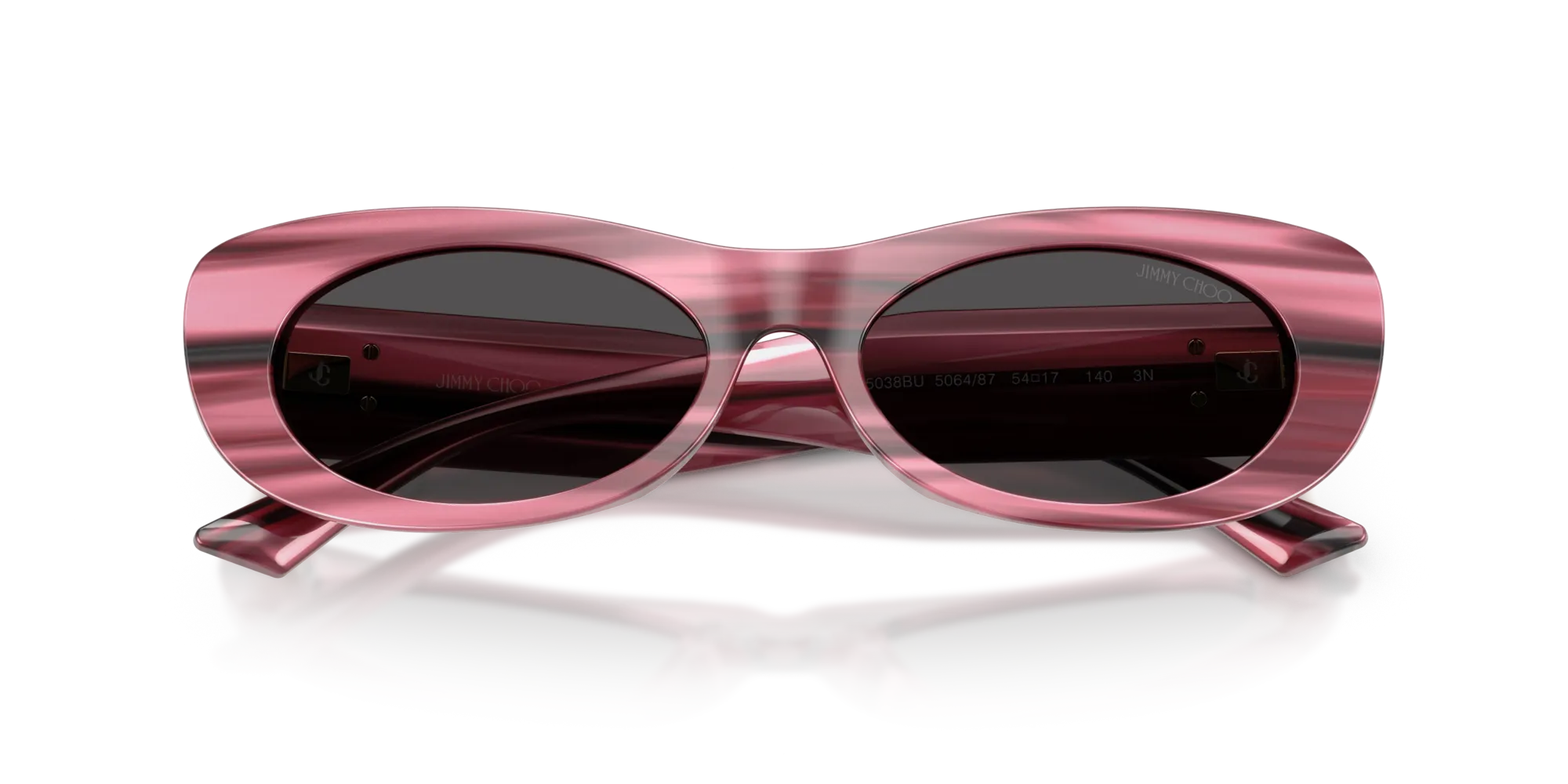 Jimmy Choo JC5038BU 506487 Occhiali da sole Acetato Viola Grigio Rotonda Normale - immagine 2
