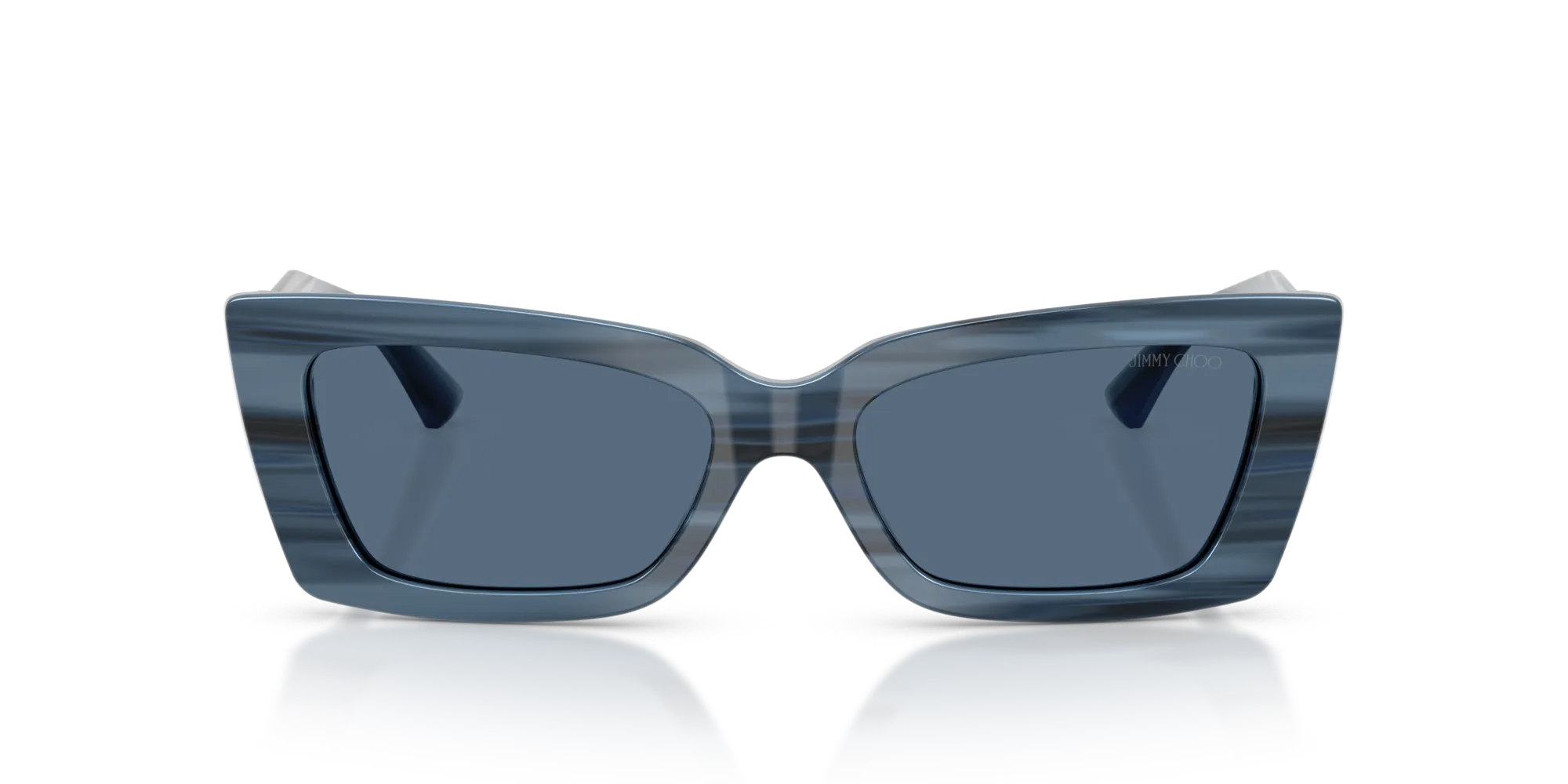 Jimmy Choo JC5037BU 507280 Occhiali da sole Acetato Blu Blu Cat Eye Normale - immagine 3