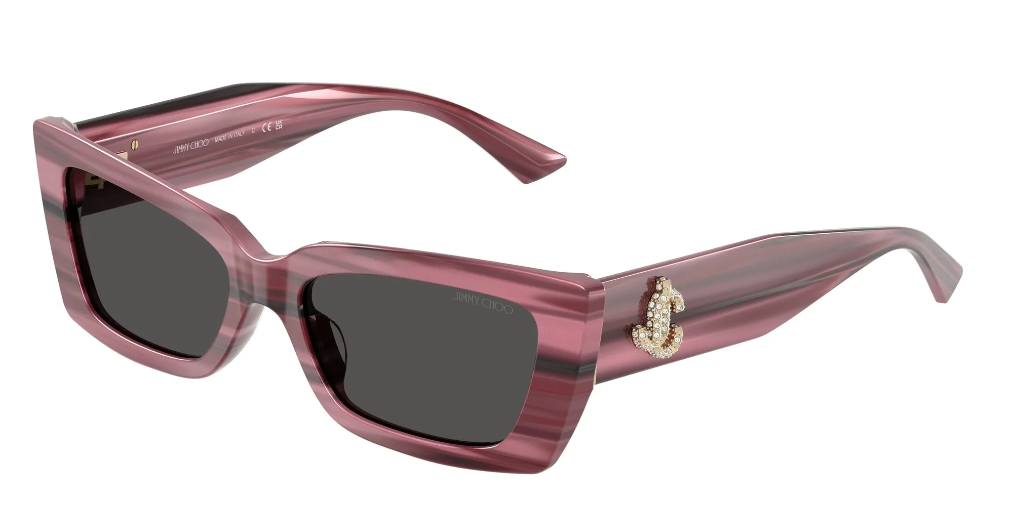 Jimmy Choo JC5037BU 506487 Occhiali da sole Acetato Viola Grigio Cat Eye Normale - immagine 1