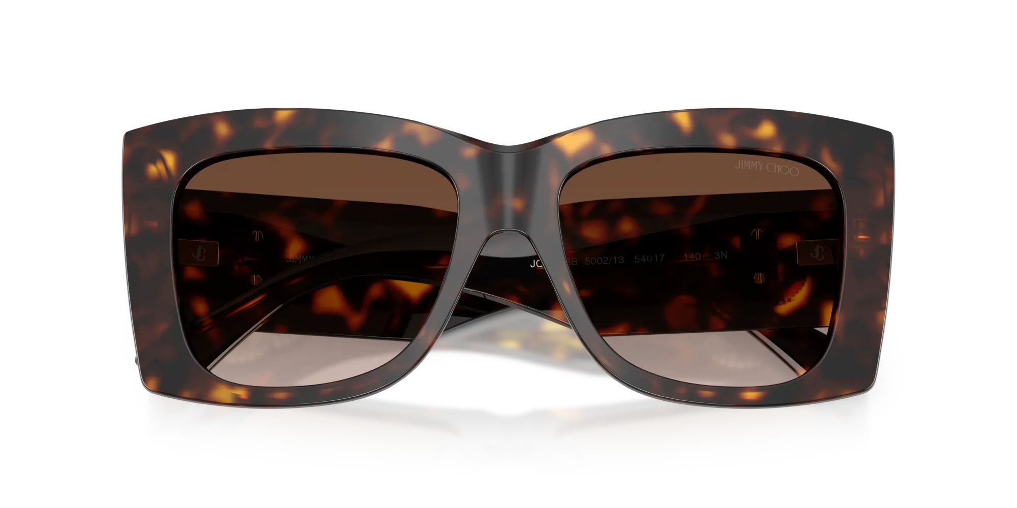 Jimmy Choo JC5036B 500213 Occhiali da sole Acetato Tartaruga Marrone Squadrata Normale Sfumato - immagine 2