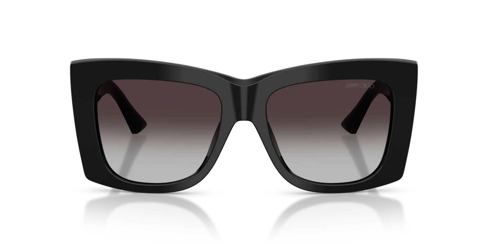 Jimmy Choo JC5036B 50008G Occhiali da sole Acetato Nero Grigio Squadrata Normale Sfumato - immagine 3