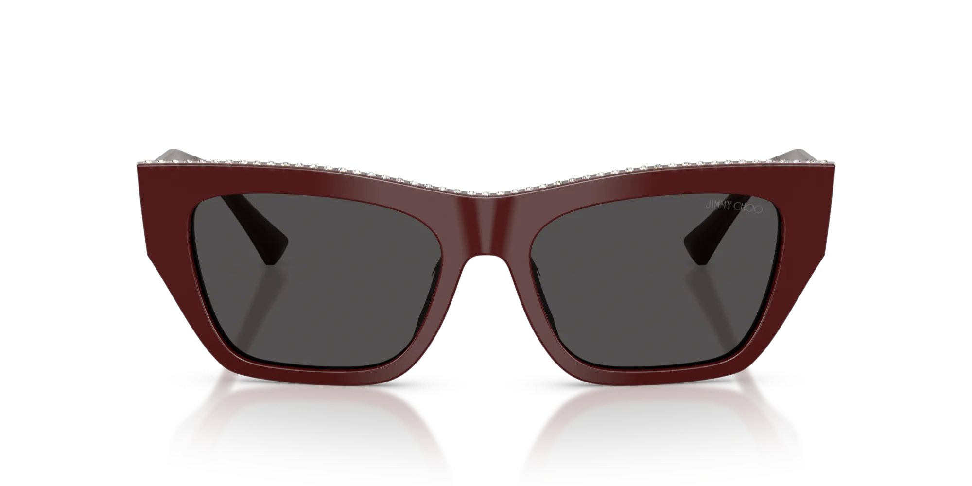 Jimmy Choo JC5035B 505787 Occhiali da sole Acetato Rosso Grigio Cat Eye Normale - immagine 3