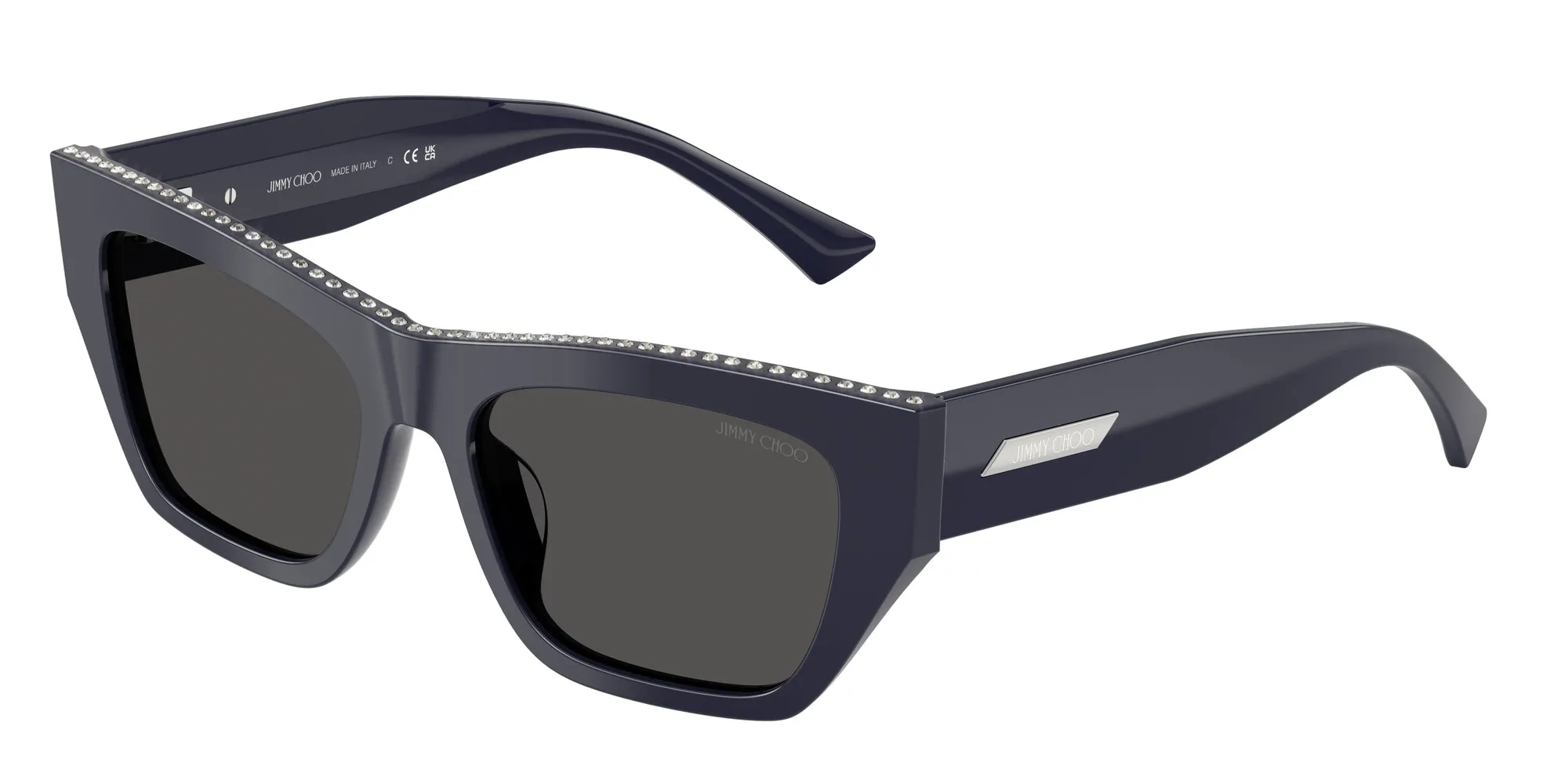 Jimmy Choo JC5035B 501687 Occhiali da sole Acetato Blu Grigio Cat Eye Normale - immagine 1