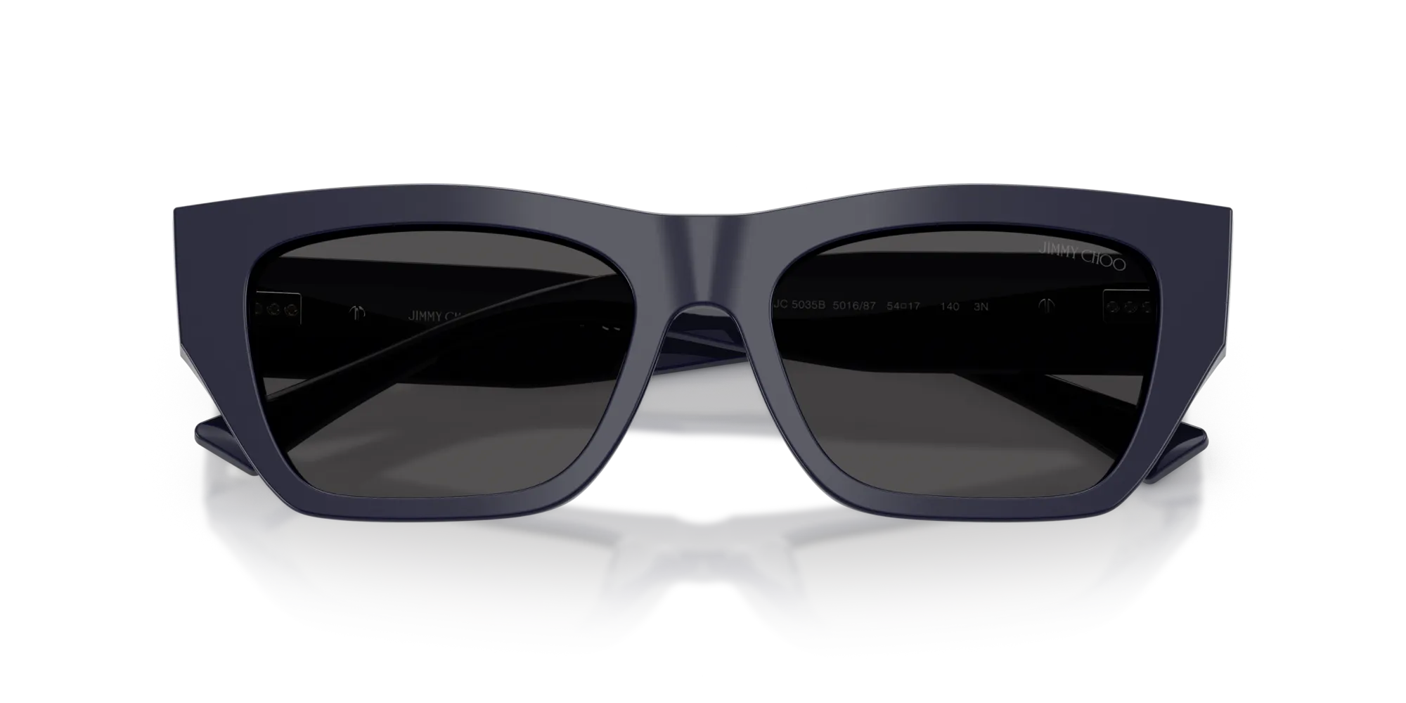 Jimmy Choo JC5035B 501687 Occhiali da sole Acetato Blu Grigio Cat Eye Normale - immagine 2
