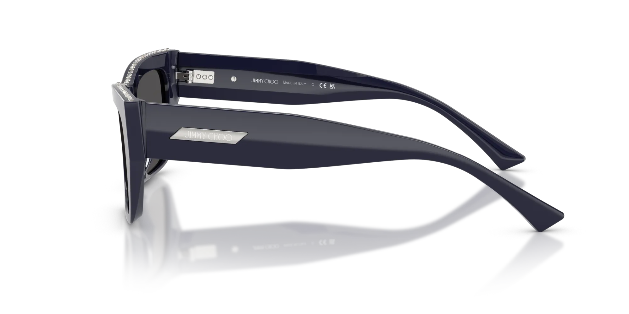 Jimmy Choo JC5035B 501687 Occhiali da sole Acetato Blu Grigio Cat Eye Normale - immagine 4