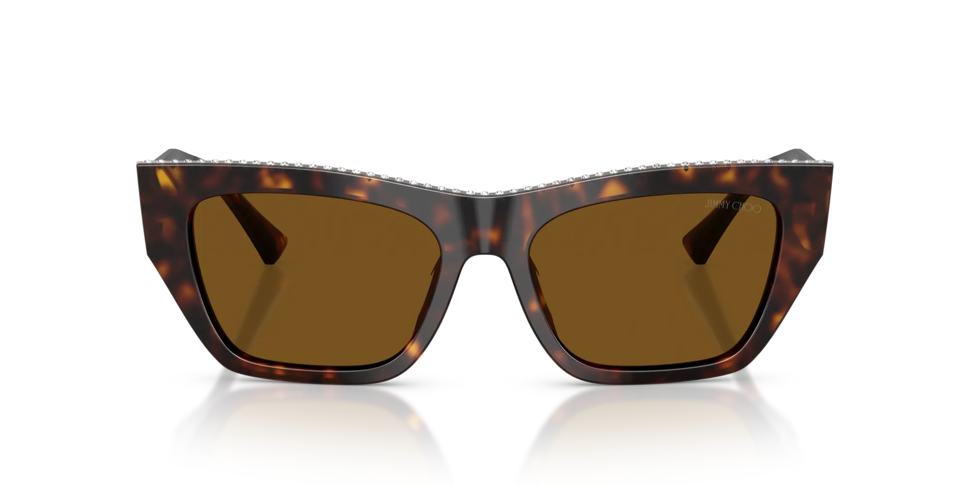 Jimmy Choo JC5035B 500283 Occhiali da sole Acetato Tartaruga Marrone Cat Eye Polarizzata - immagine 3