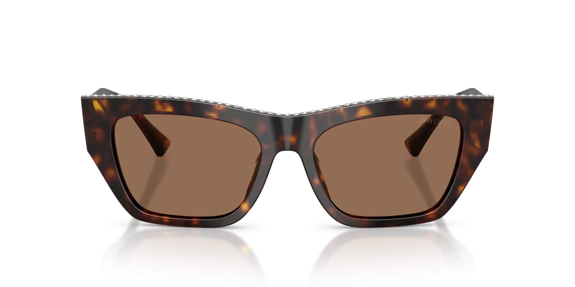 Jimmy Choo JC5035B 500273 Occhiali da sole Acetato Tartaruga Marrone Cat Eye Normale - immagine 3