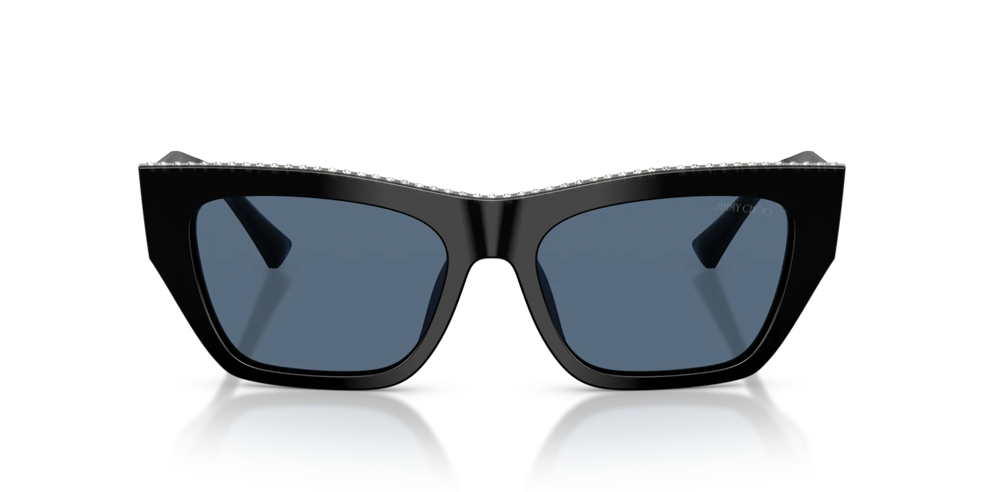 Jimmy Choo JC5035B 500080 Occhiali da sole Acetato Nero Blu Cat Eye Normale - immagine 3