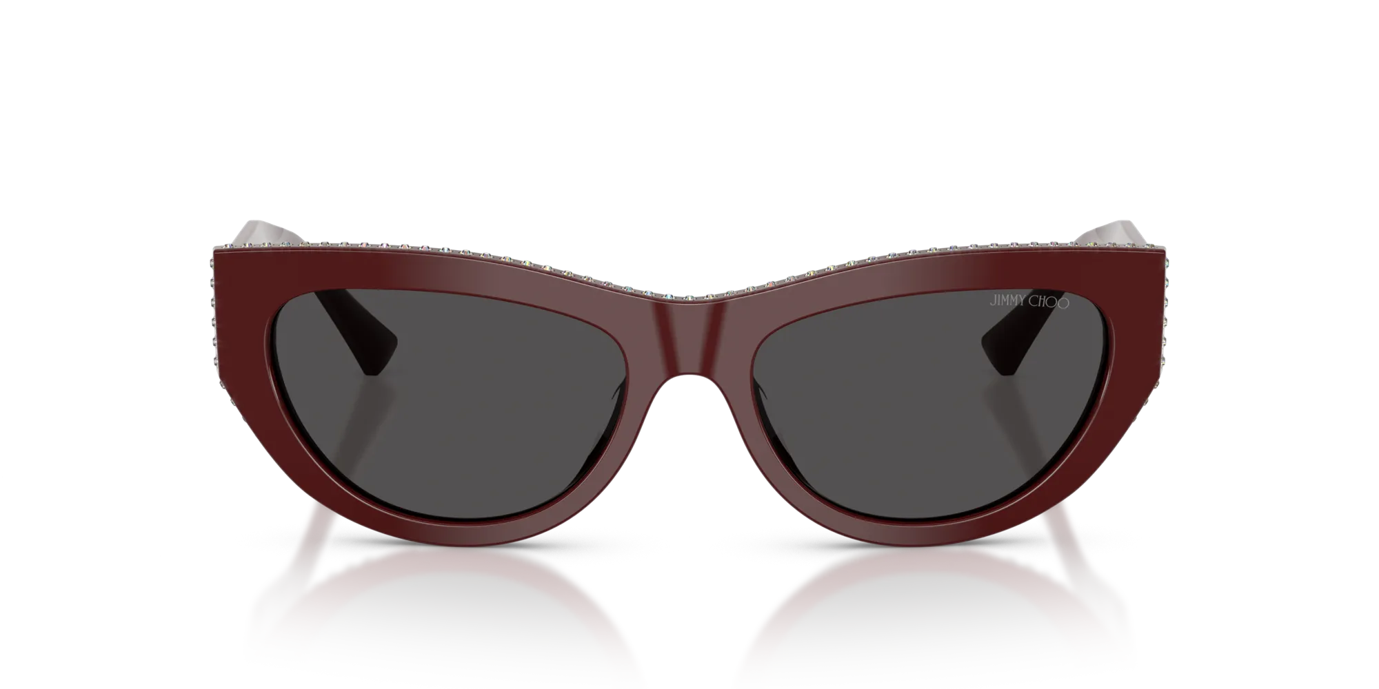 Jimmy Choo JC5034BU 505787 Occhiali da sole Acetato Rosso Grigio Cat Eye Normale - immagine 3