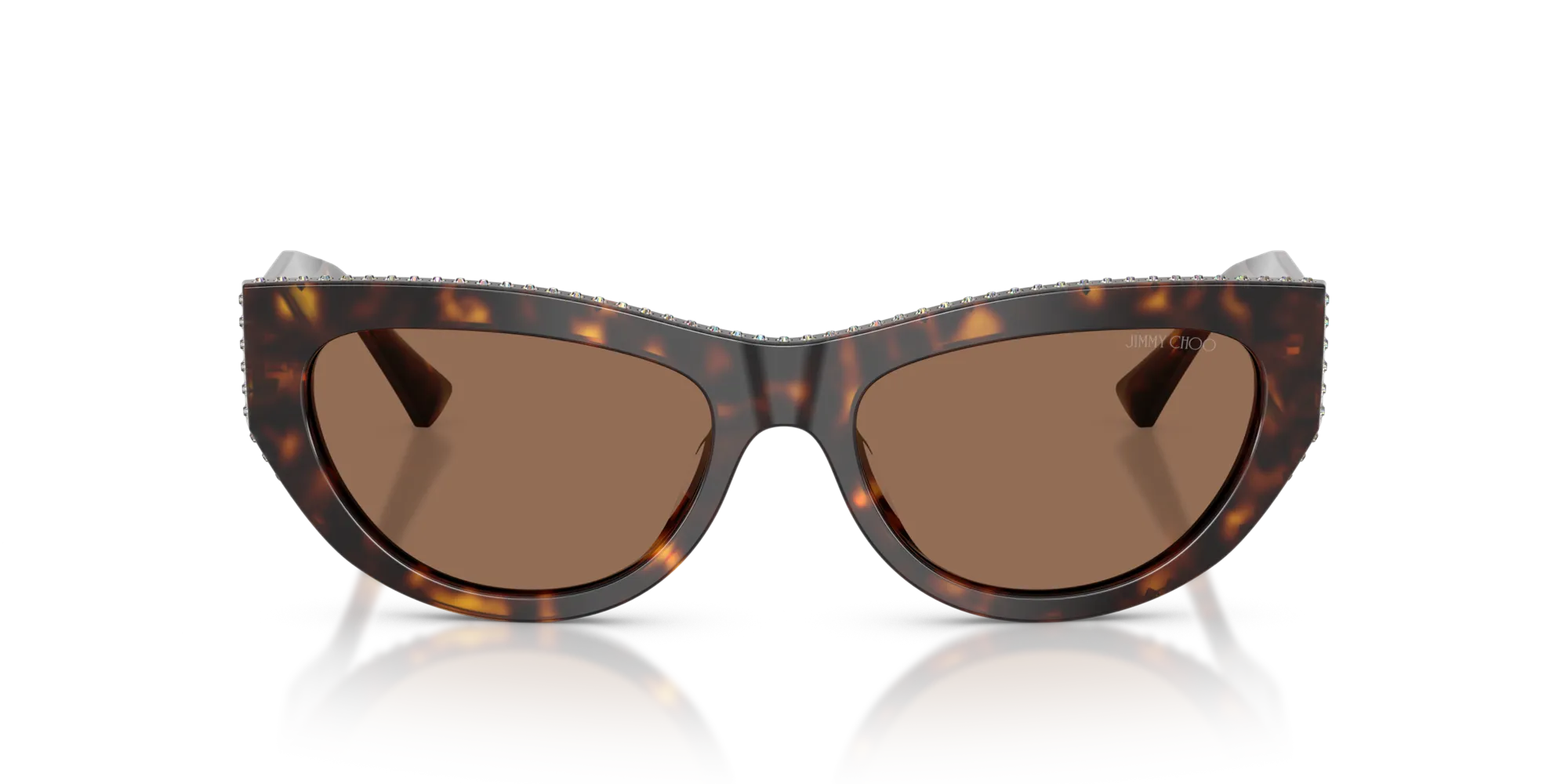 Jimmy Choo JC5034BU 500273 Occhiali da sole Acetato Tartaruga Marrone Cat Eye Normale - immagine 3