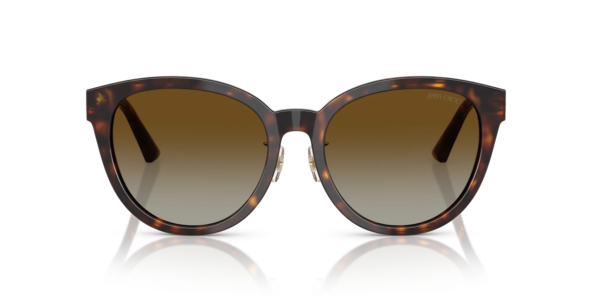 Jimmy Choo JC5032D 5002T5 Occhiali da sole Acetato Tartaruga Marrone Pantos Polarizzata Sfumato - immagine 3