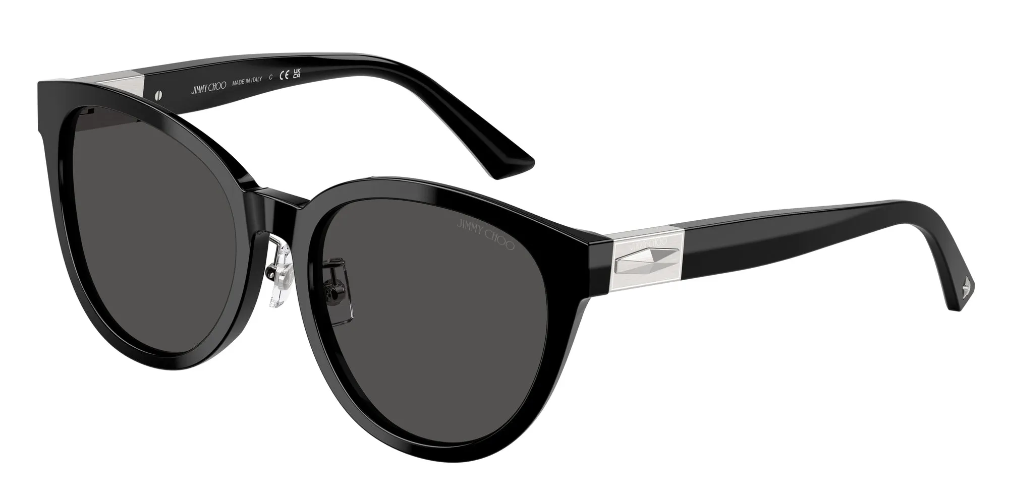 Jimmy Choo JC5032D 500087 Occhiali da sole Acetato Nero Grigio Pantos Normale - immagine 1