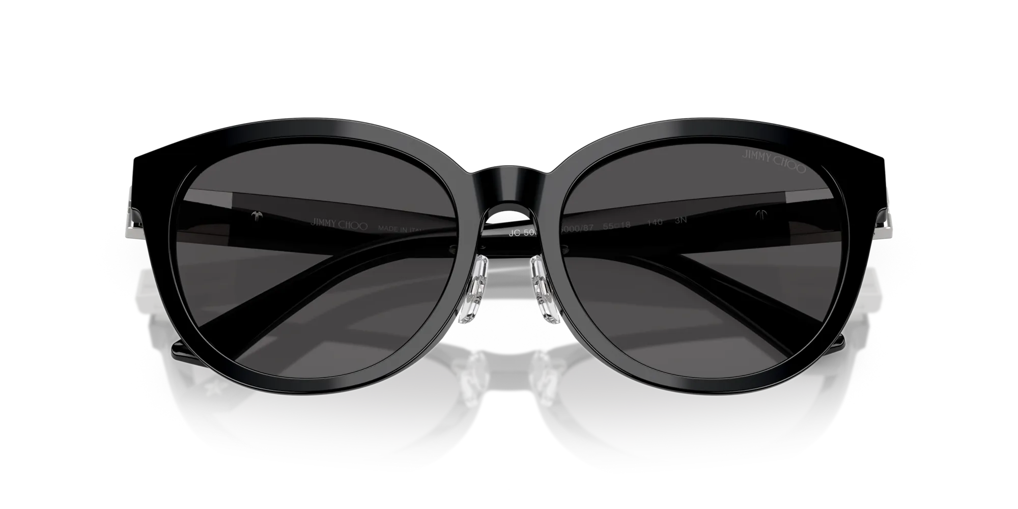Jimmy Choo JC5032D 500087 Occhiali da sole Acetato Nero Grigio Pantos Normale - immagine 2
