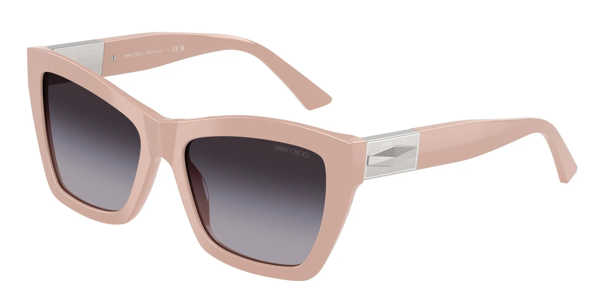 Jimmy Choo JC5031 50148G Occhiali da sole Acetato Rosa Grigio Cat Eye Normale Sfumato - immagine 1