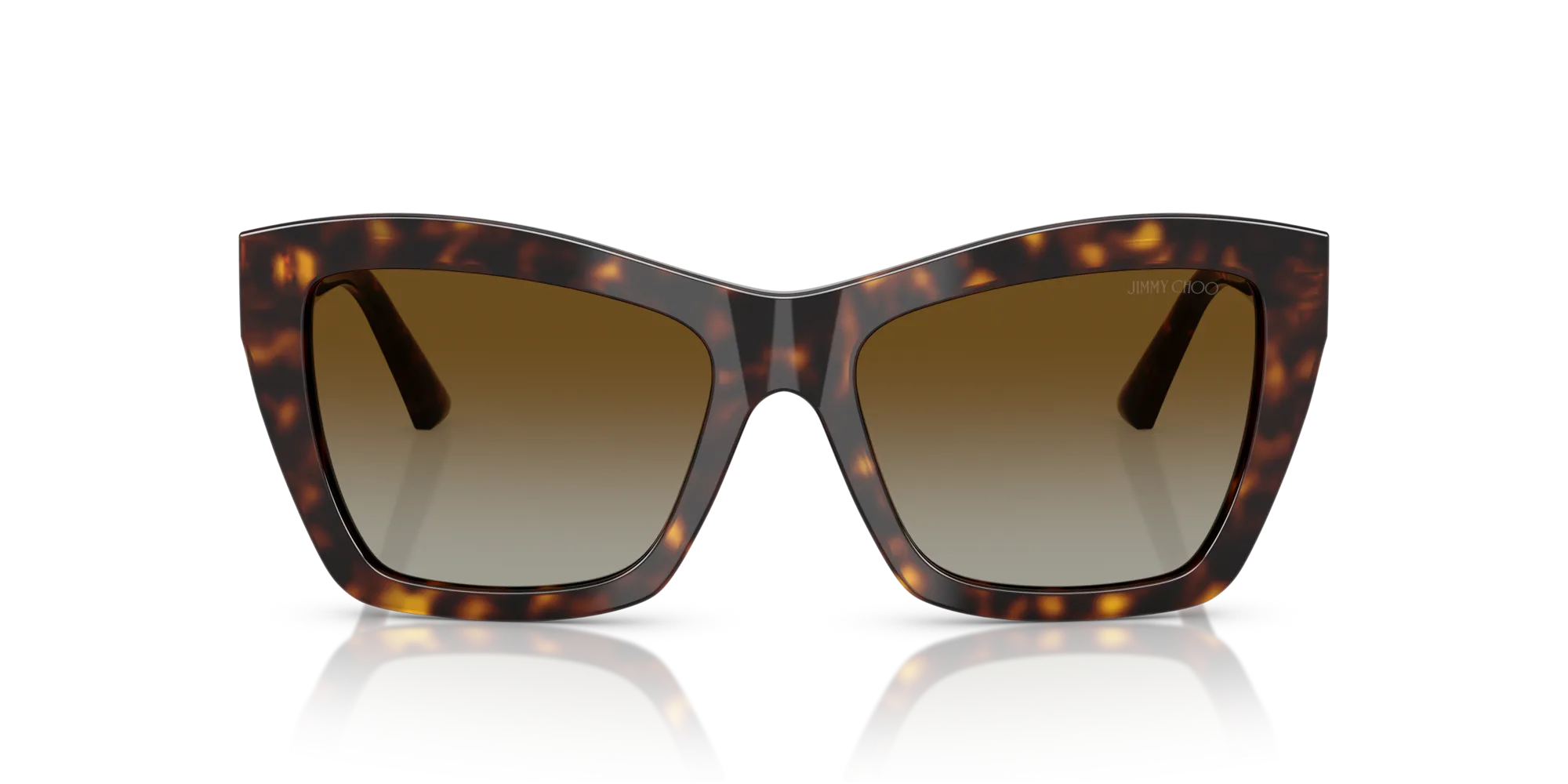 Jimmy Choo JC5031 5002T5 Occhiali da sole Acetato Tartaruga Marrone Cat Eye Polarizzata - immagine 3