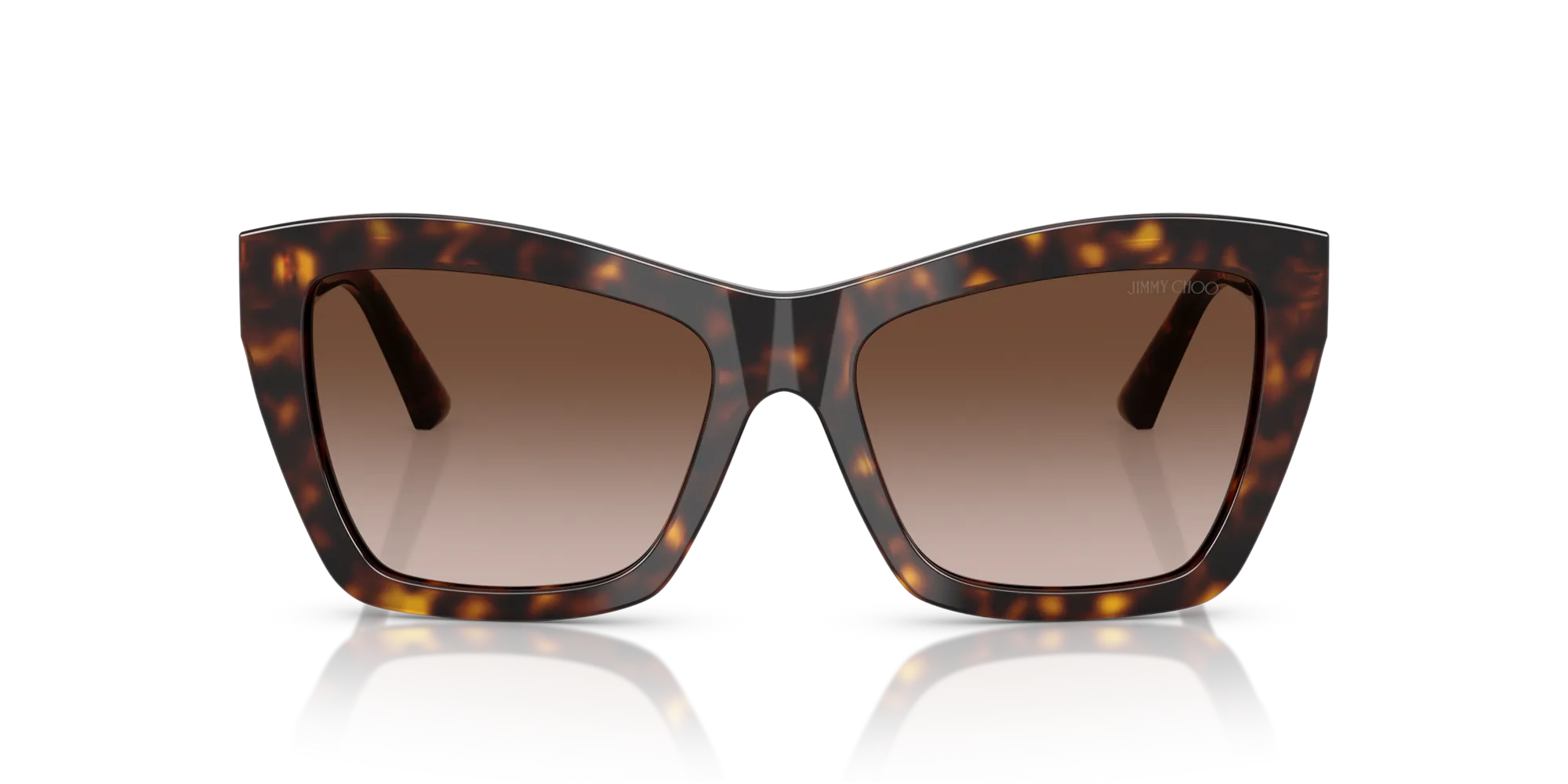 Jimmy Choo JC5031 500213 Occhiali da sole Acetato Tartaruga Marrone Cat Eye Normale Sfumato - immagine 3