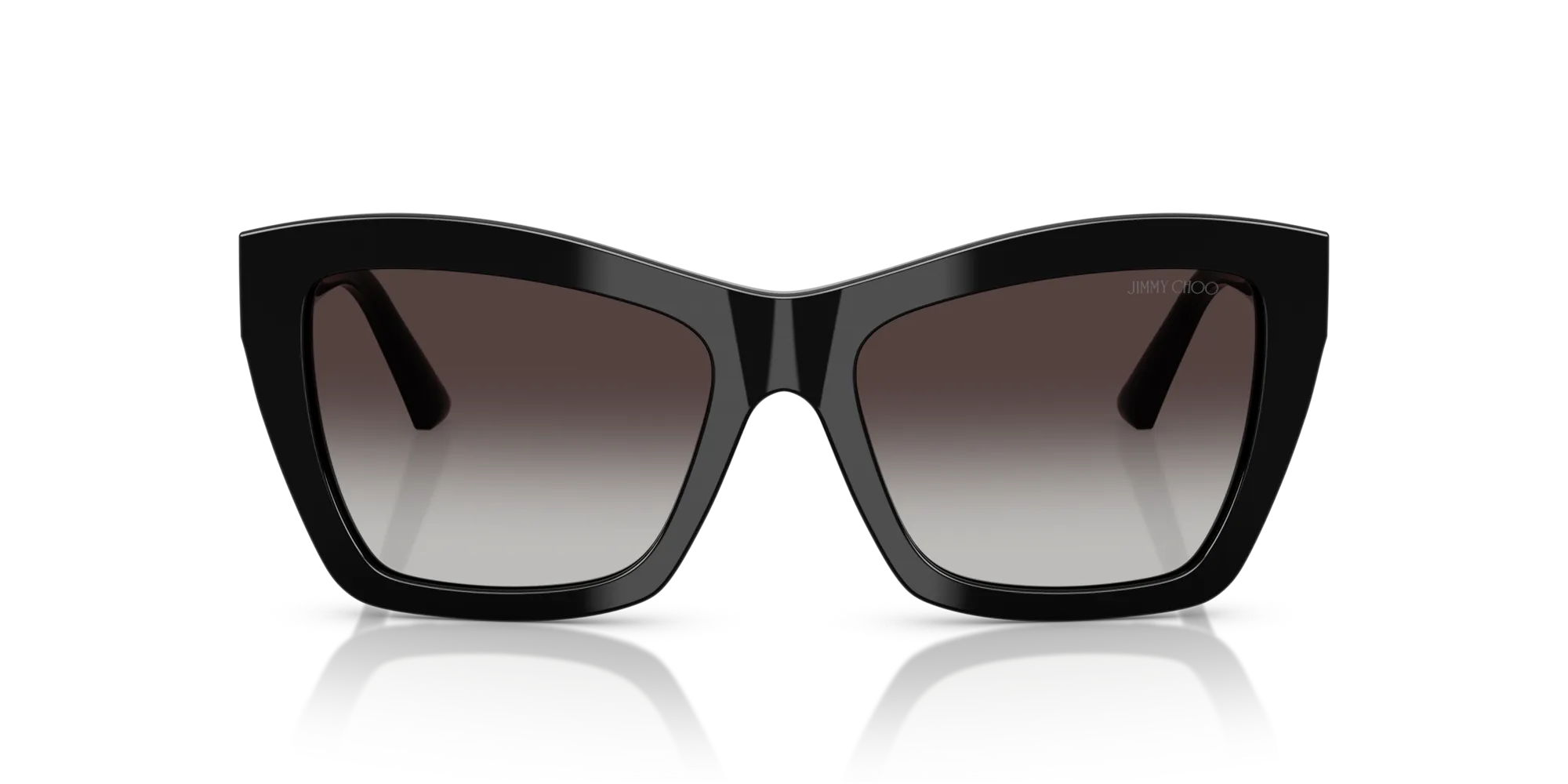 Jimmy Choo JC5031 50008G Occhiali da sole Acetato Nero Grigio Cat Eye Normale Sfumato - immagine 3