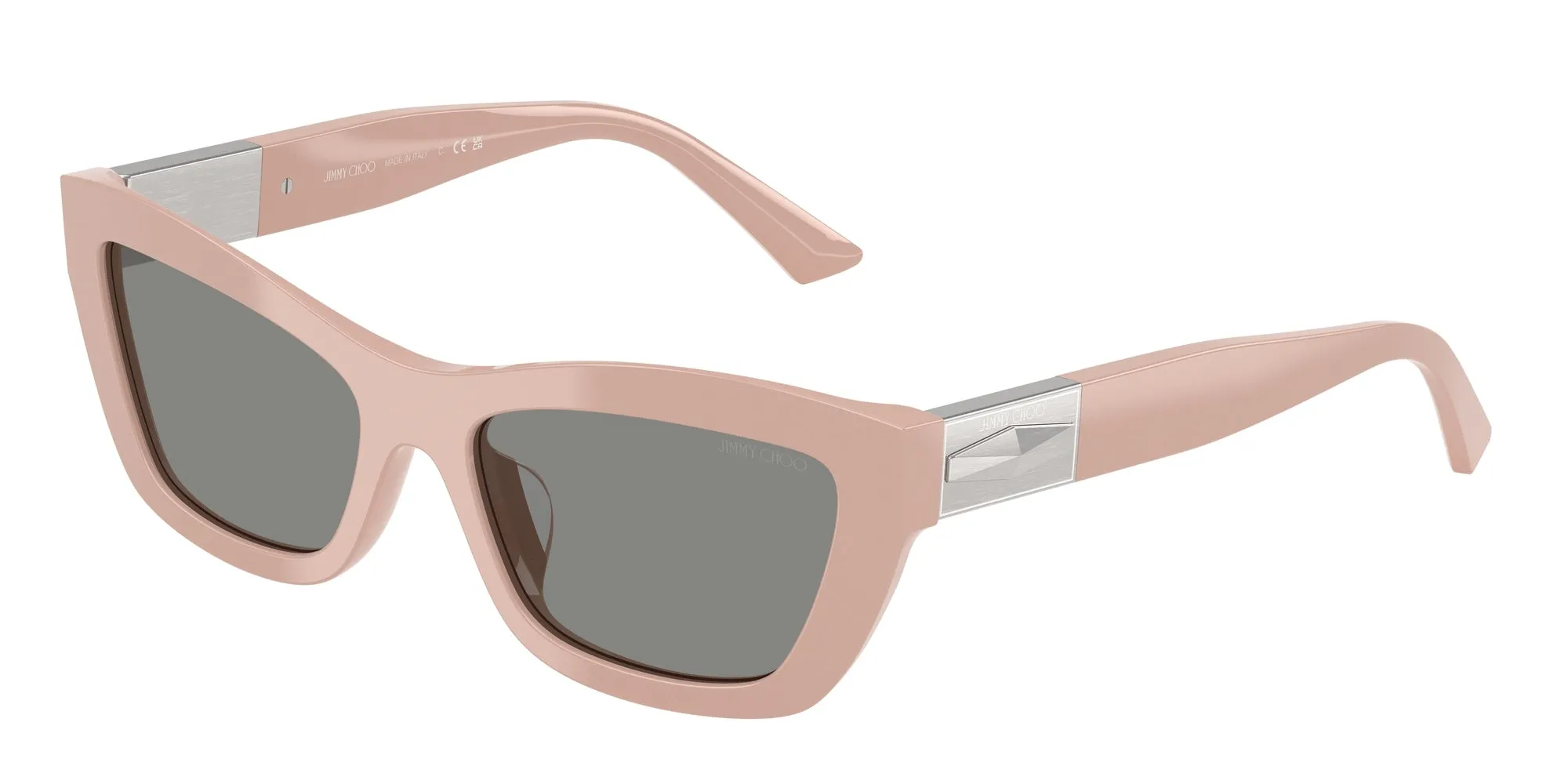 Jimmy Choo JC5030U 501487 Occhiali da sole Acetato Rosa Grigio Cat Eye Normale - immagine 1