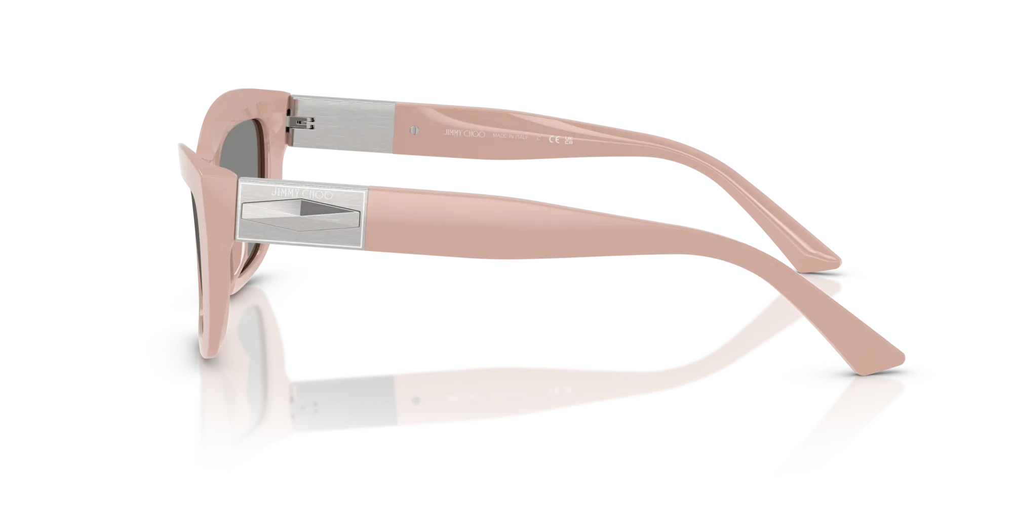 Jimmy Choo JC5030U 501487 Occhiali da sole Acetato Rosa Grigio Cat Eye Normale - immagine 4